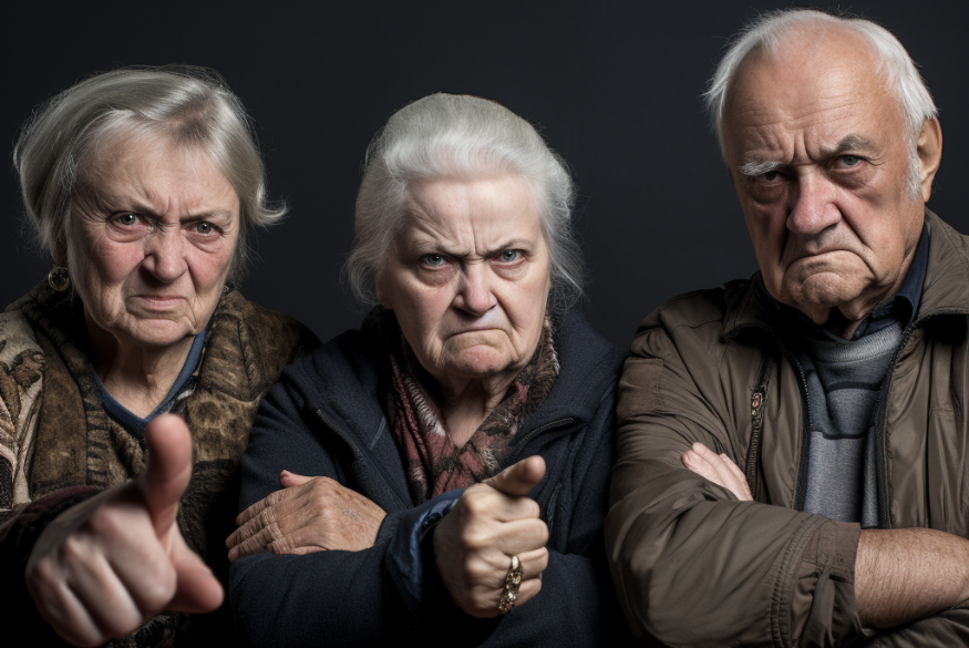 Dupa in Polish - Image of Older Polish People Reacting to the Wword Dupa