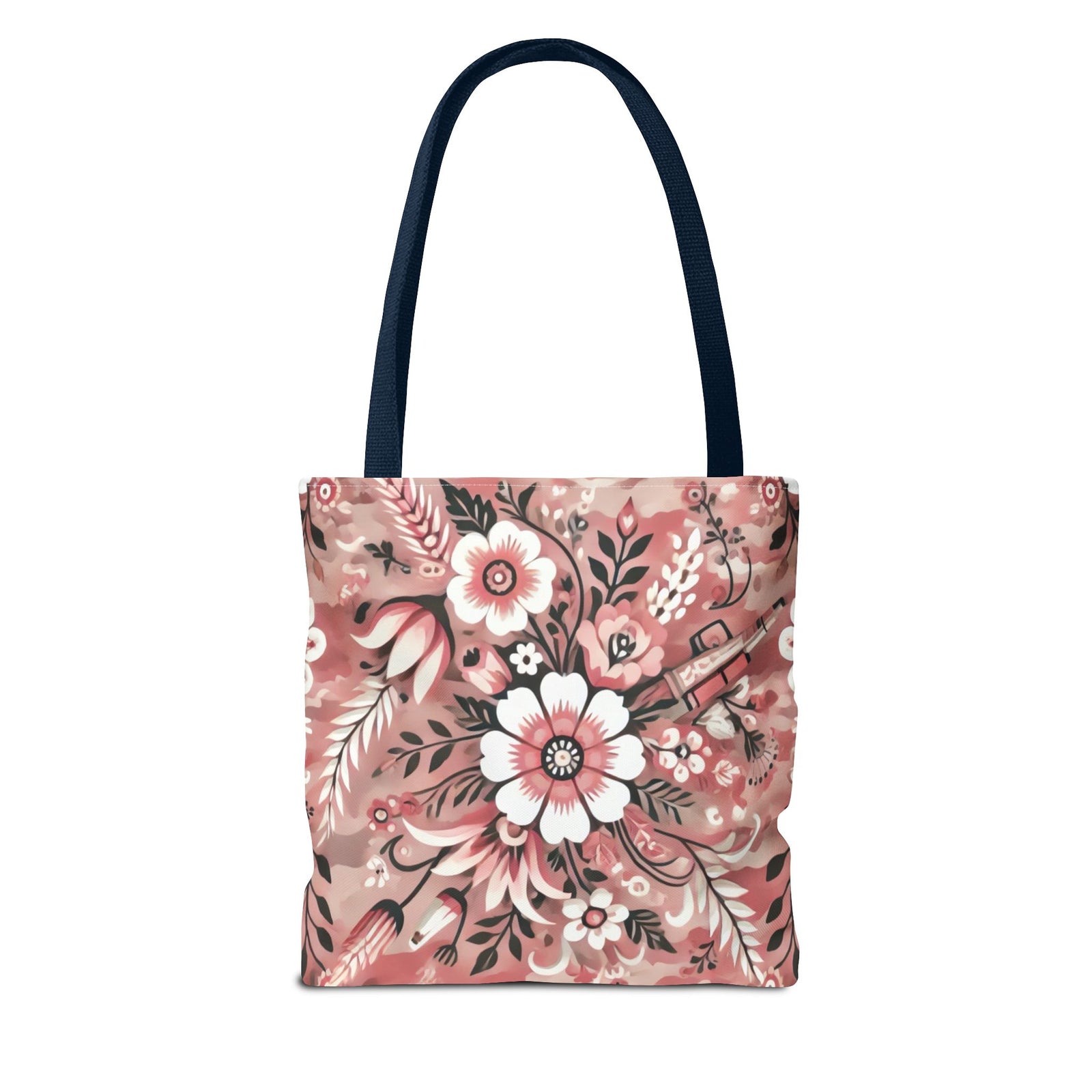 Pink Camouflage Floral Pattern Tote Bag