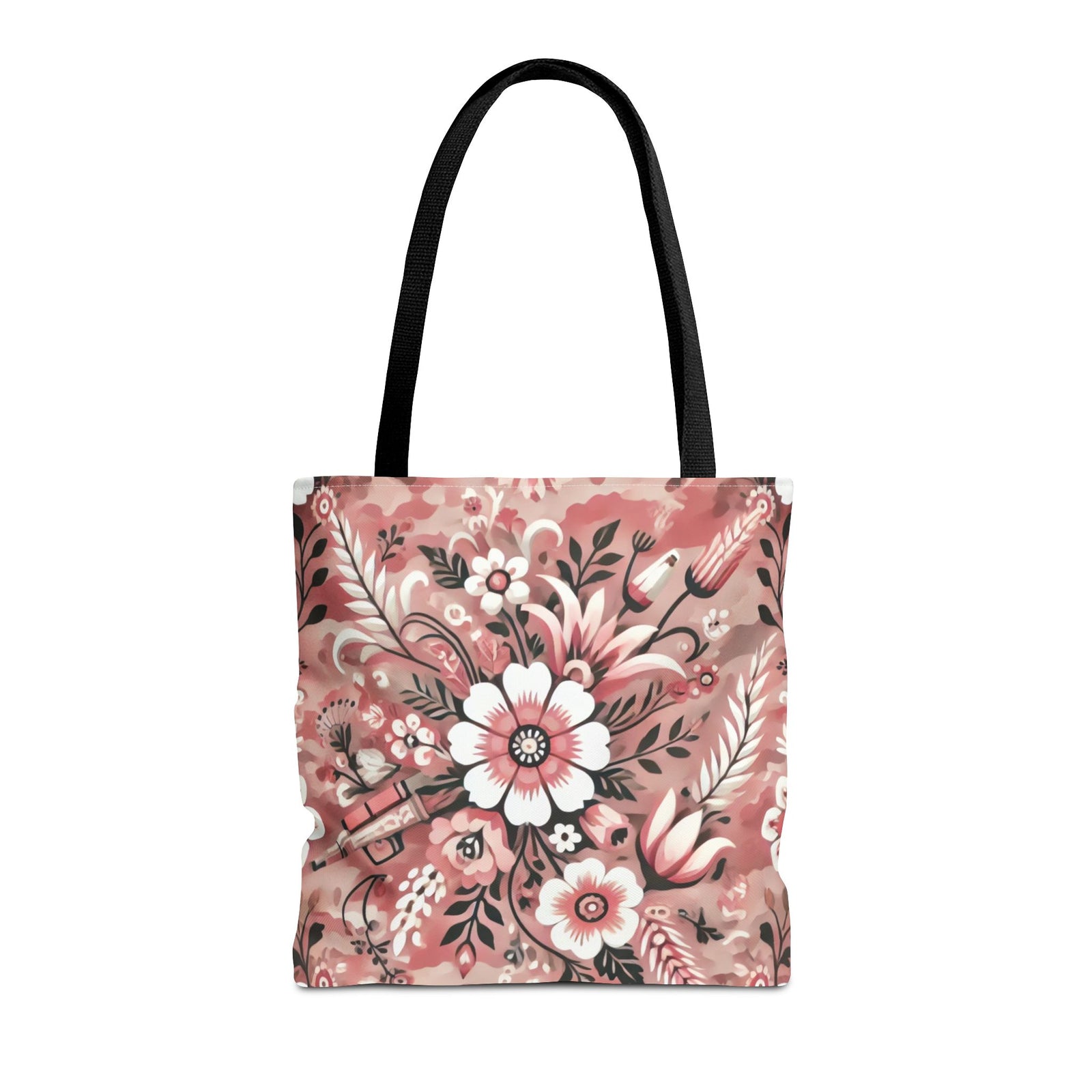 Pink Camouflage Floral Pattern Tote Bag