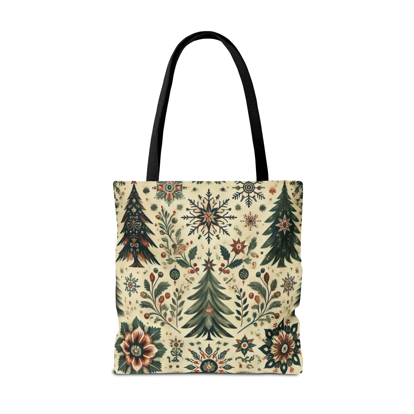 Vintage Retro Christmas Tree Holiday Tote Bag