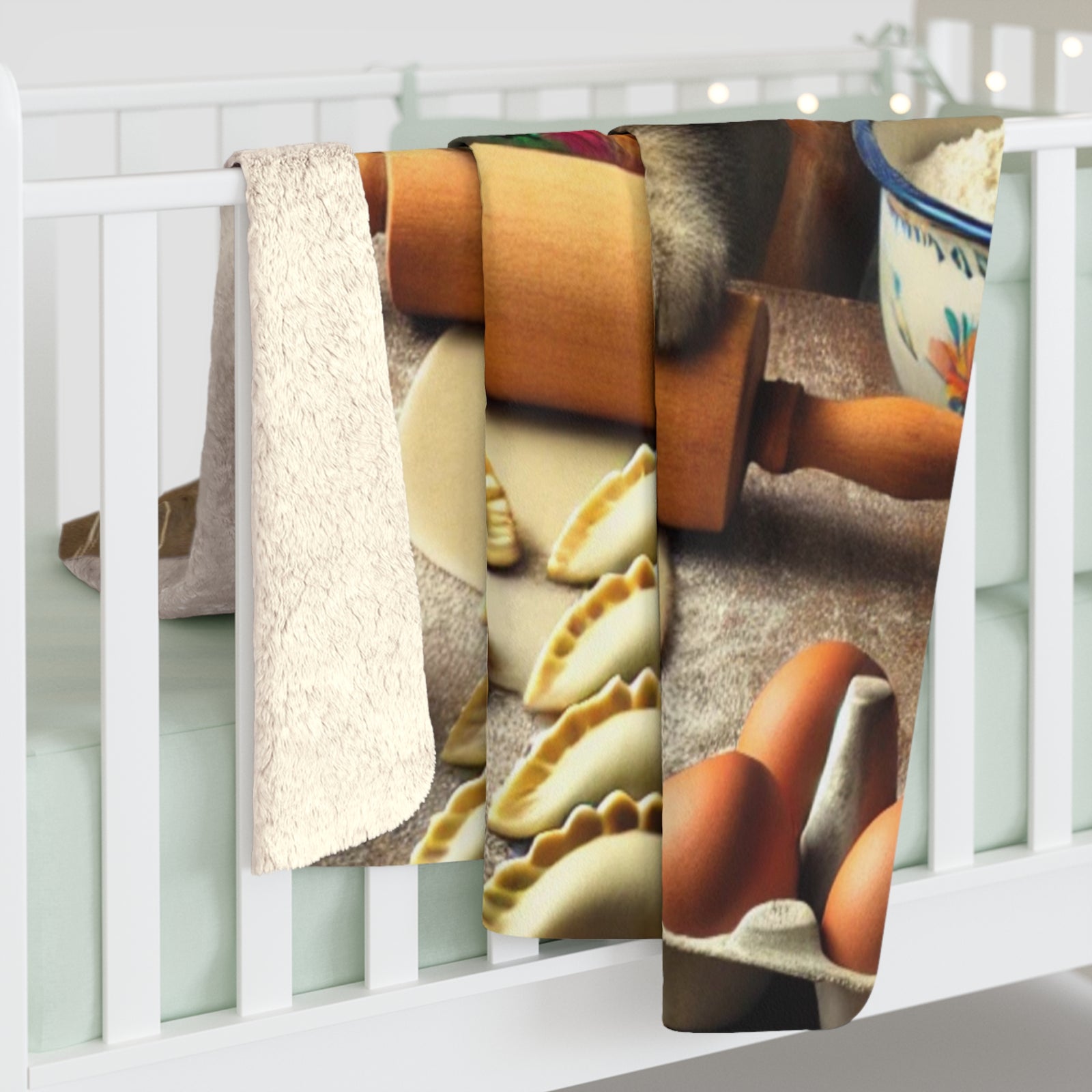 Pierogi Cat Sherpa Fleece Blanket