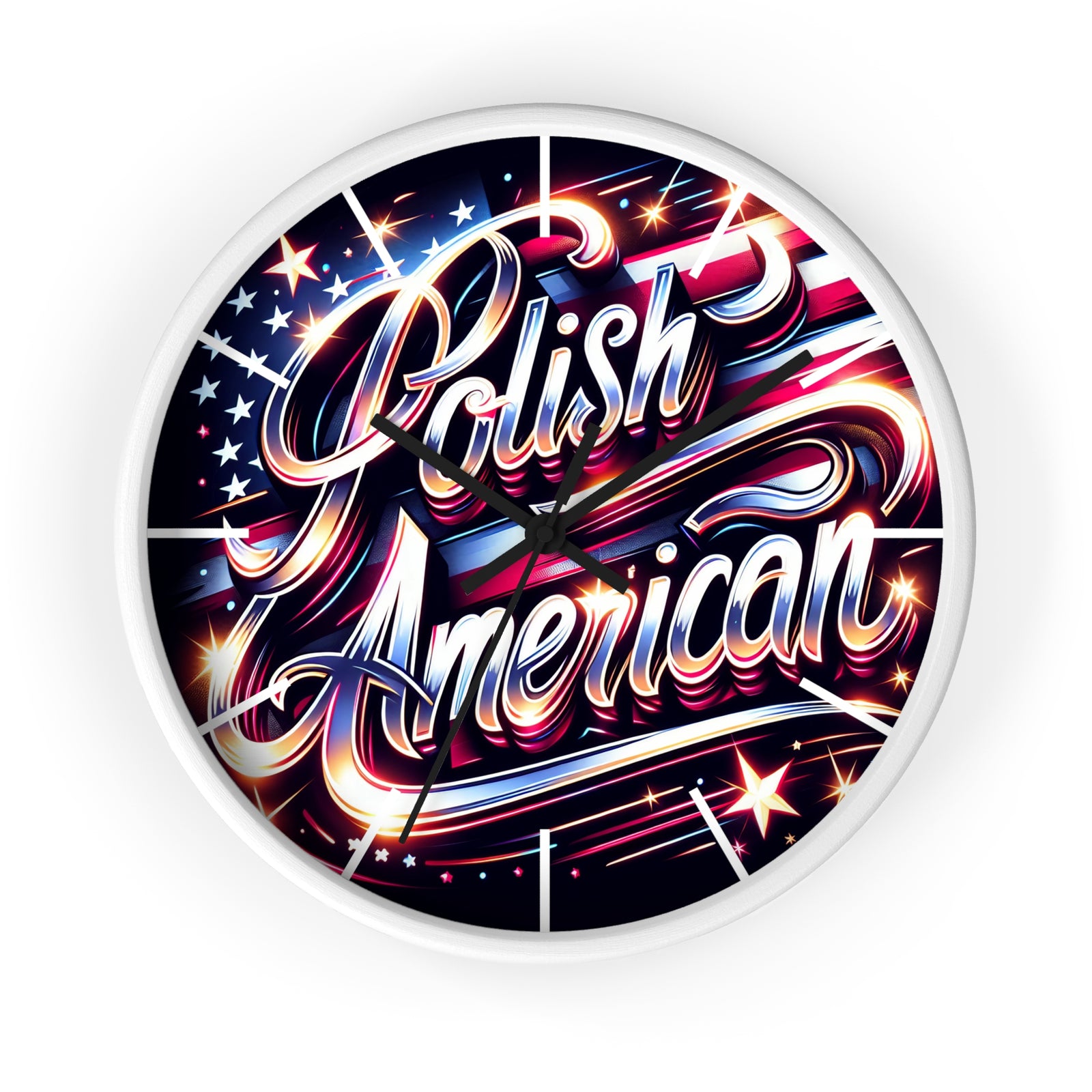 Polish American Pride Wall Clock