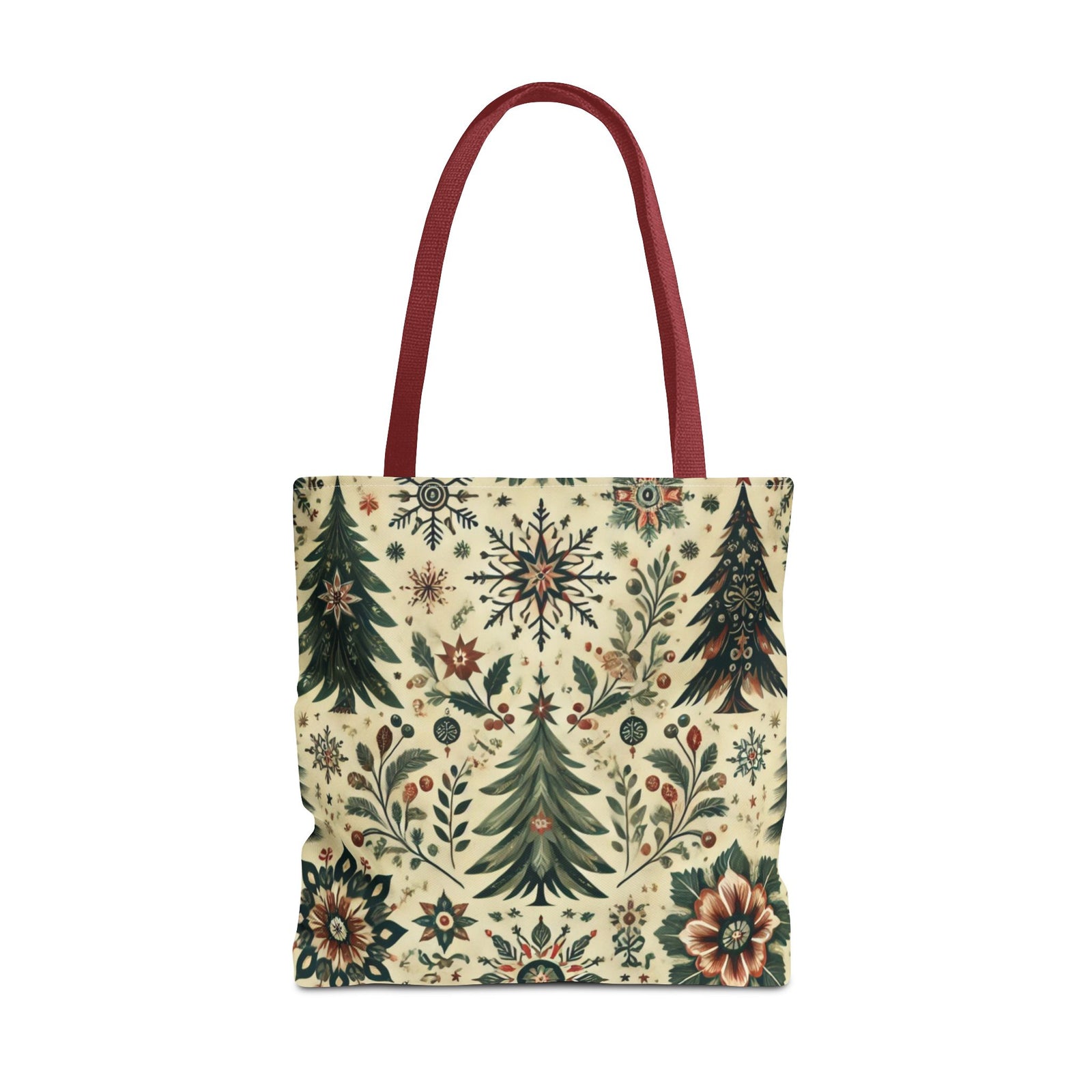 Vintage Retro Christmas Tree Holiday Tote Bag