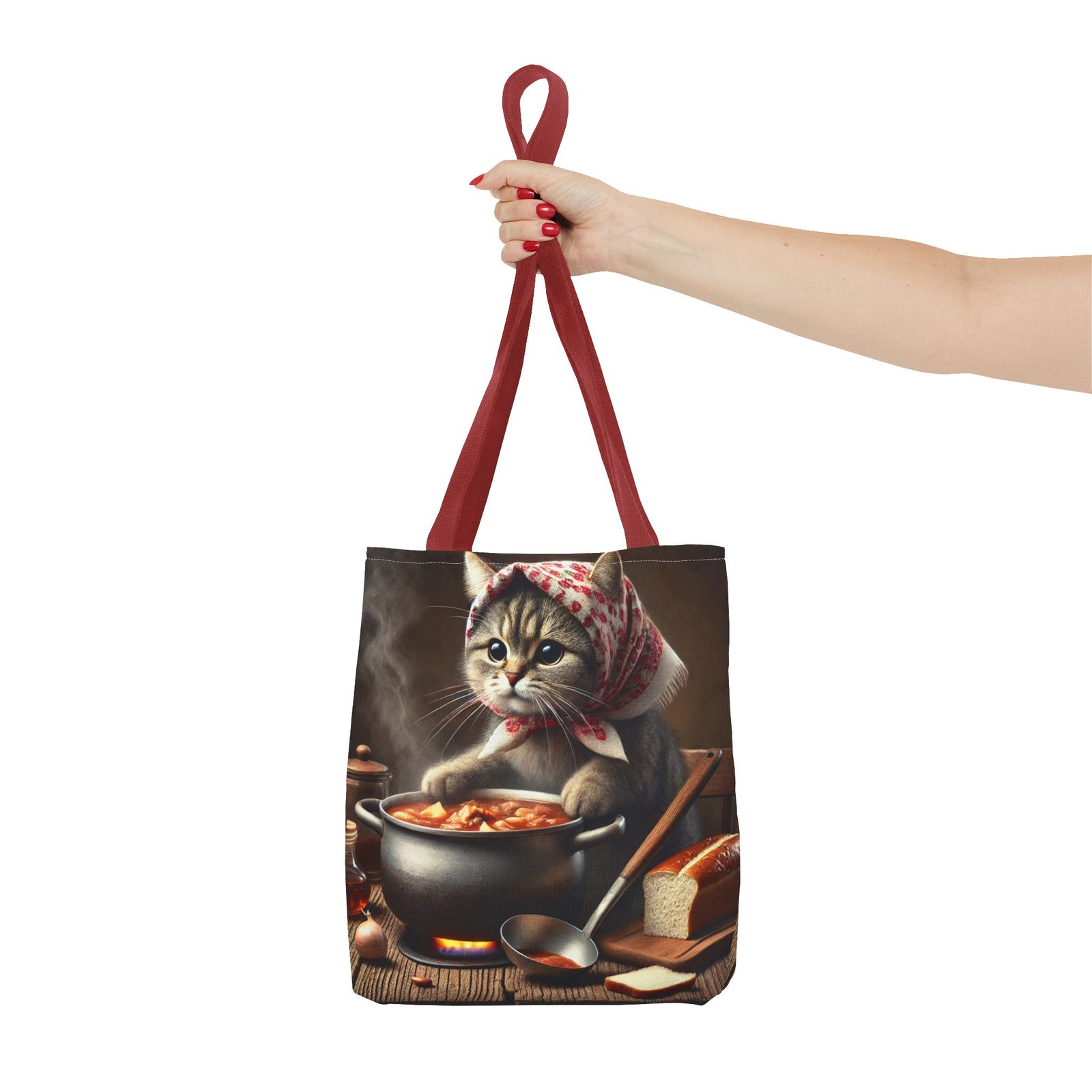 Cute Polish Cat Cooking Bigos Tote Bag