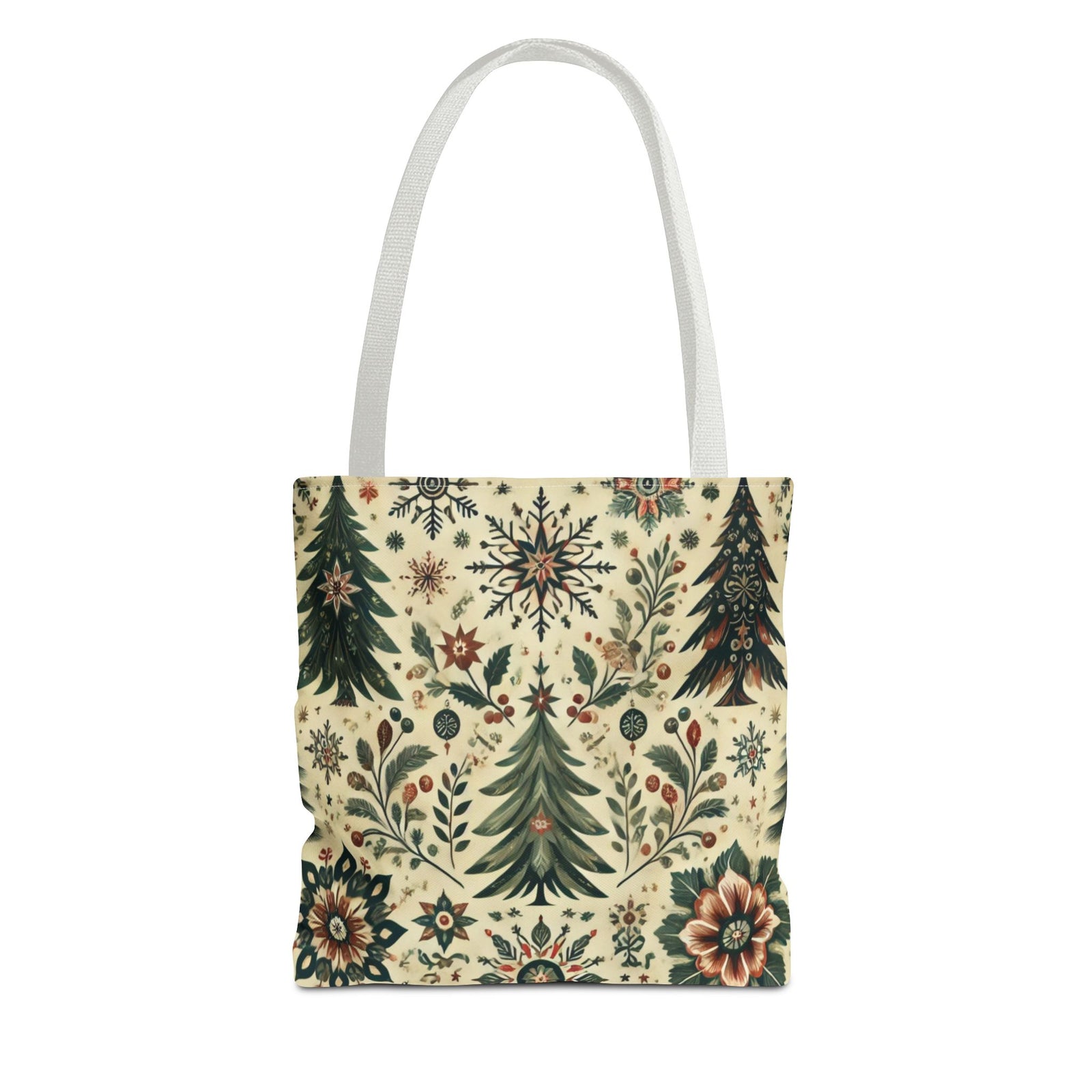 Vintage Retro Christmas Tree Holiday Tote Bag