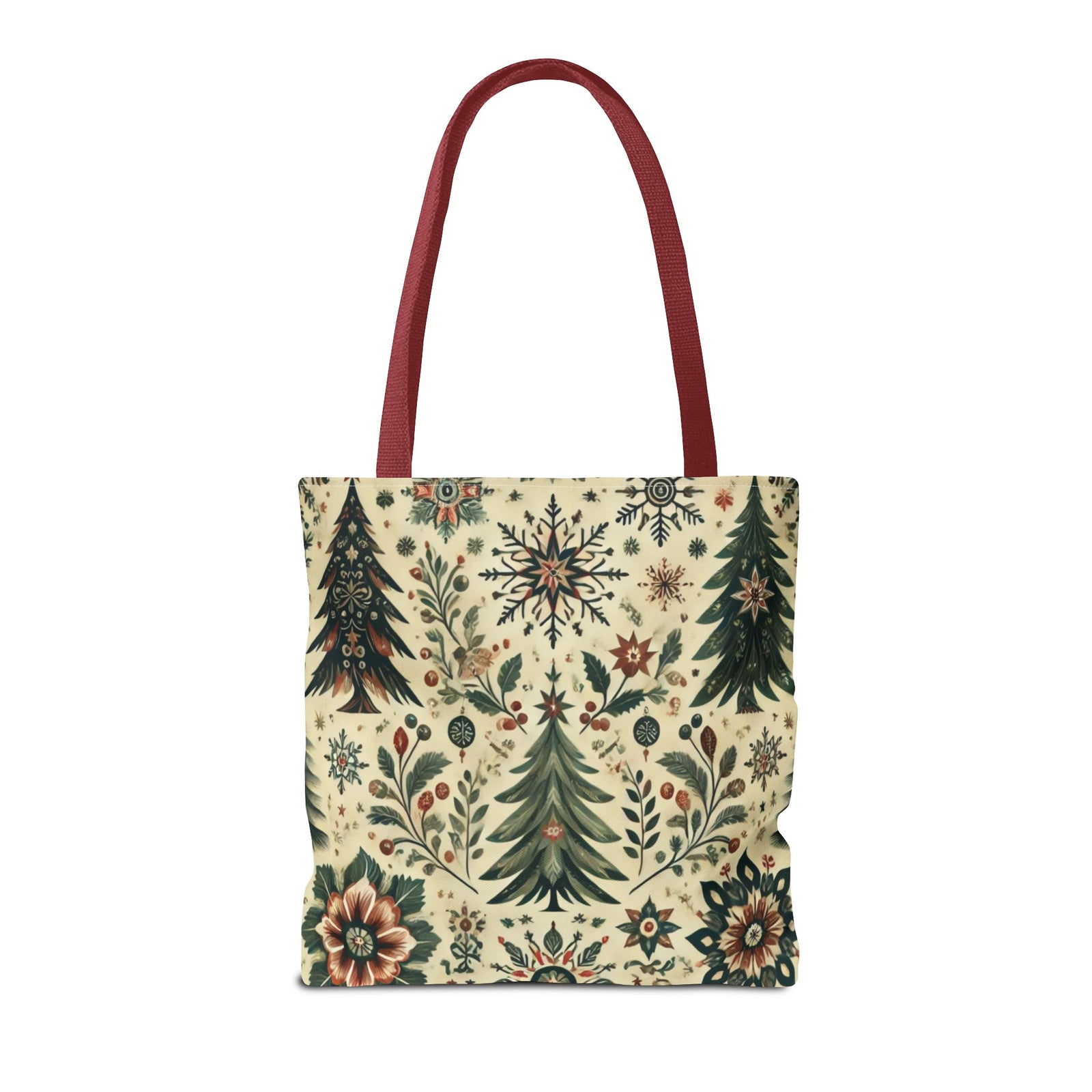 Vintage Retro Christmas Tree Holiday Tote Bag