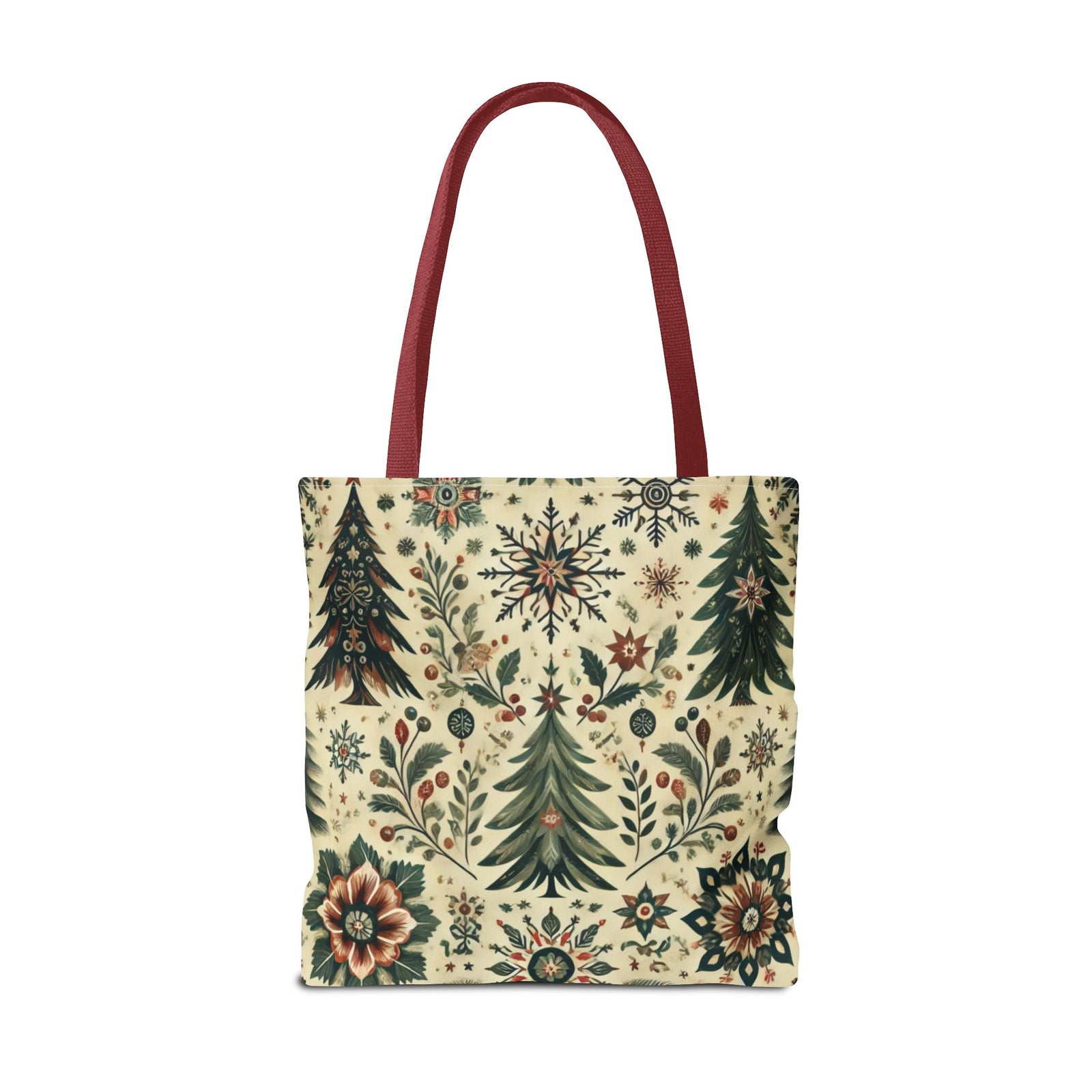 Vintage Retro Christmas Tree Holiday Tote Bag