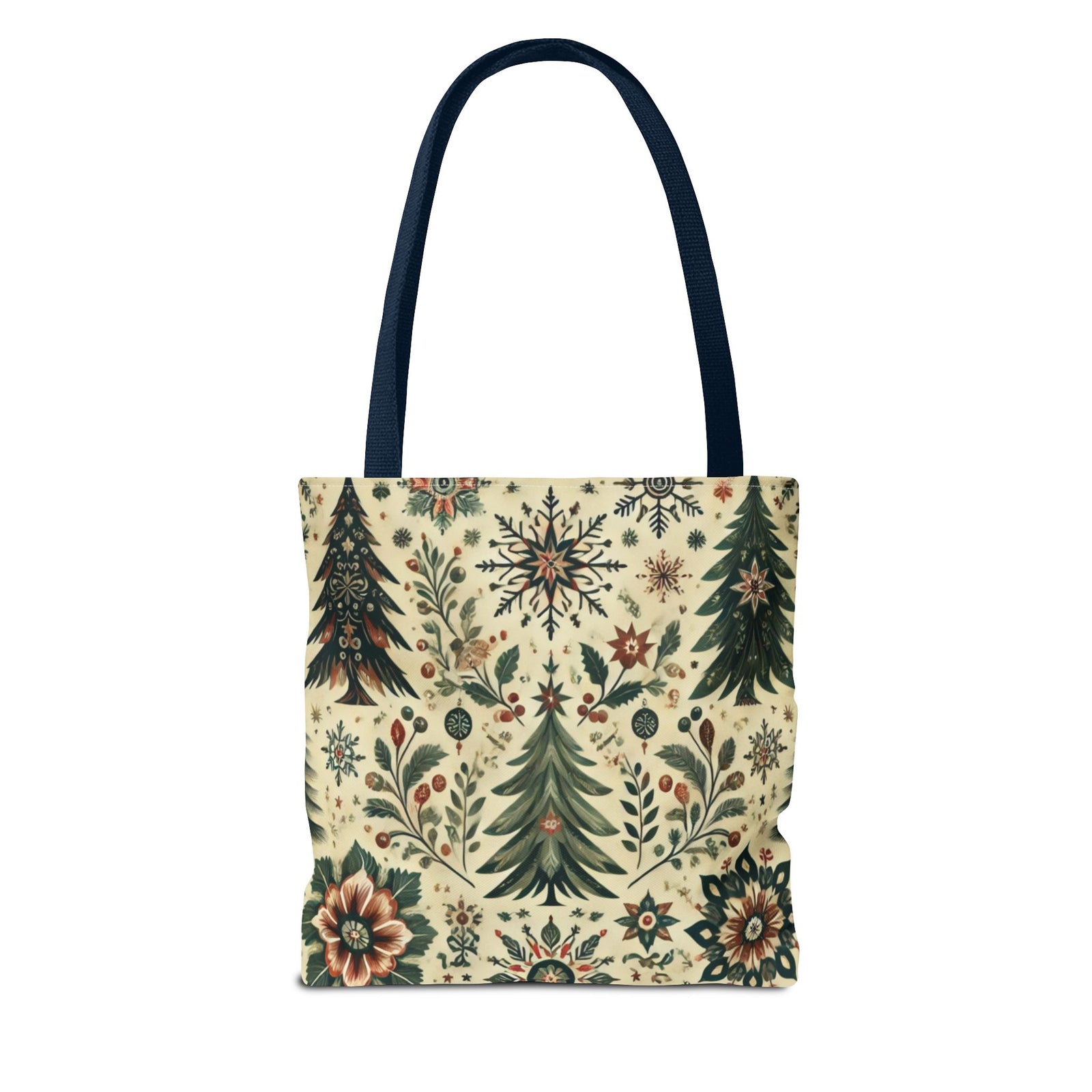 Vintage Retro Christmas Tree Holiday Tote Bag