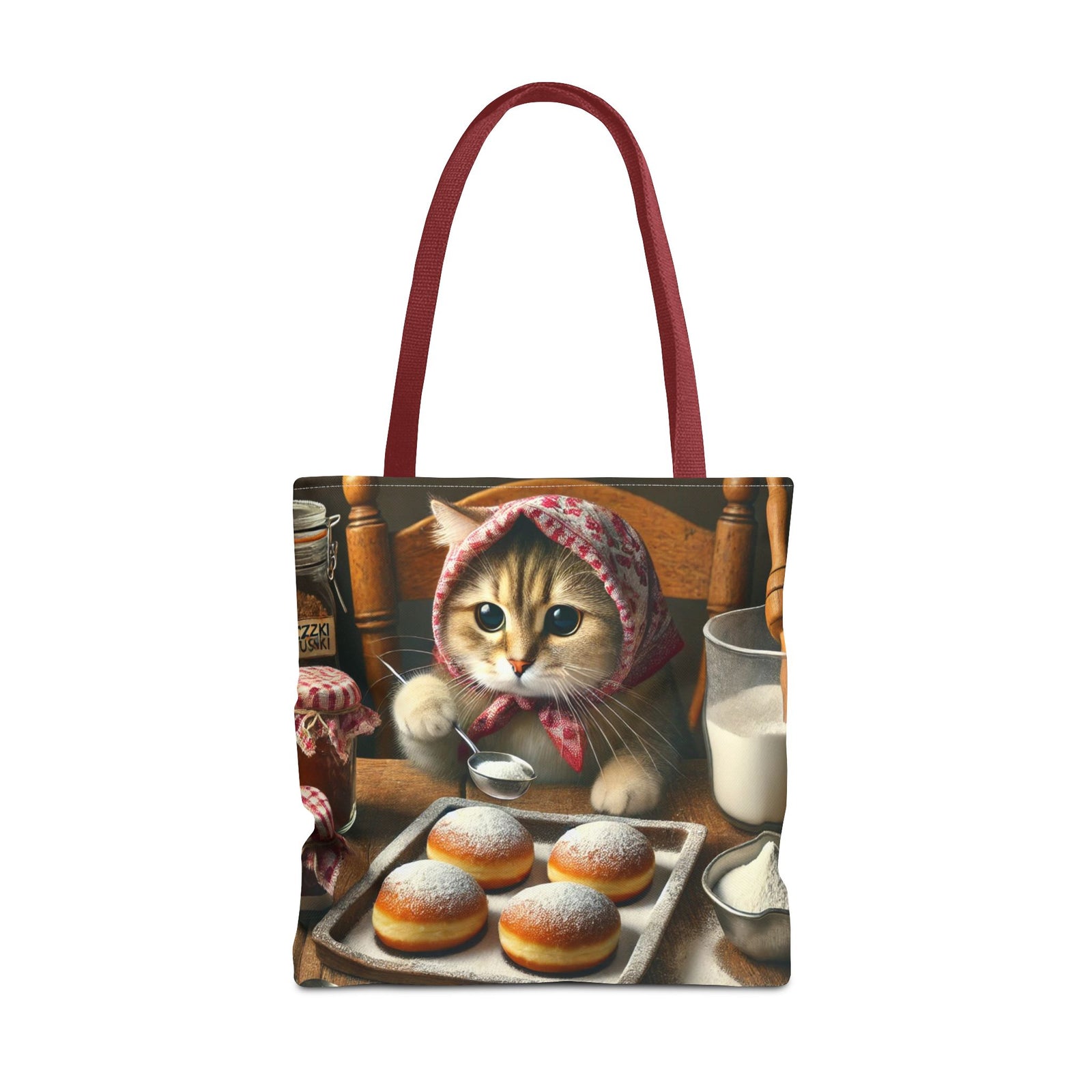 Cute Polish Cat Making Paczki Tote Bag
