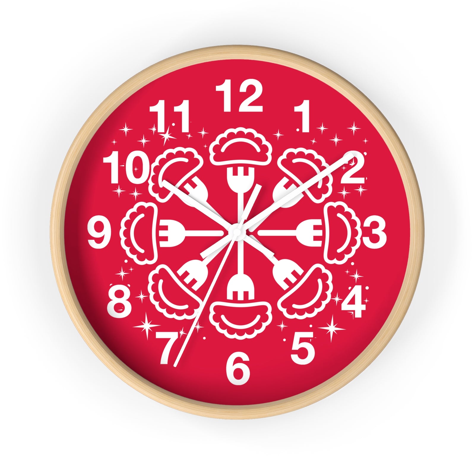 Pierogi Snowflake Wall Clock