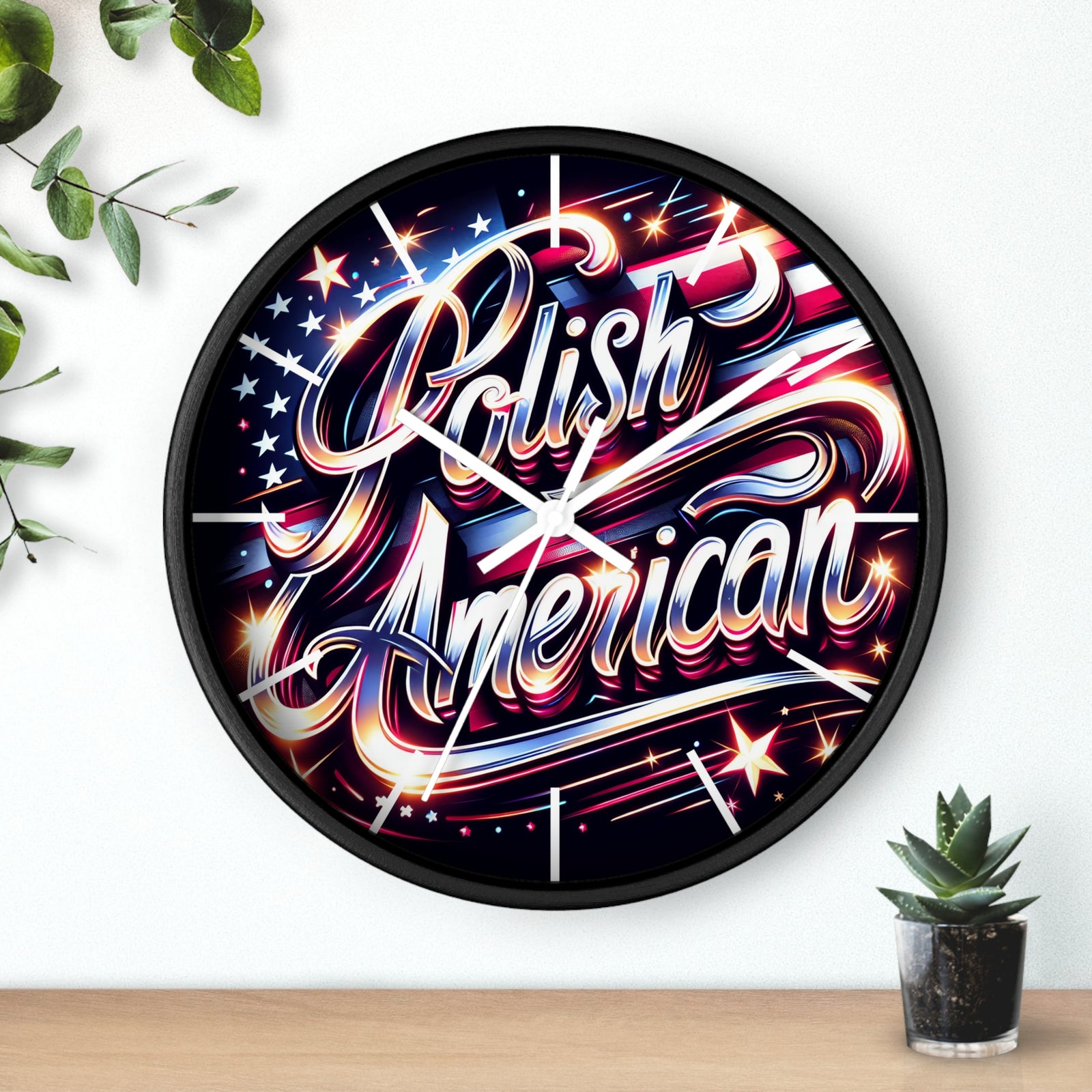 Polish American Pride Wall Clock
