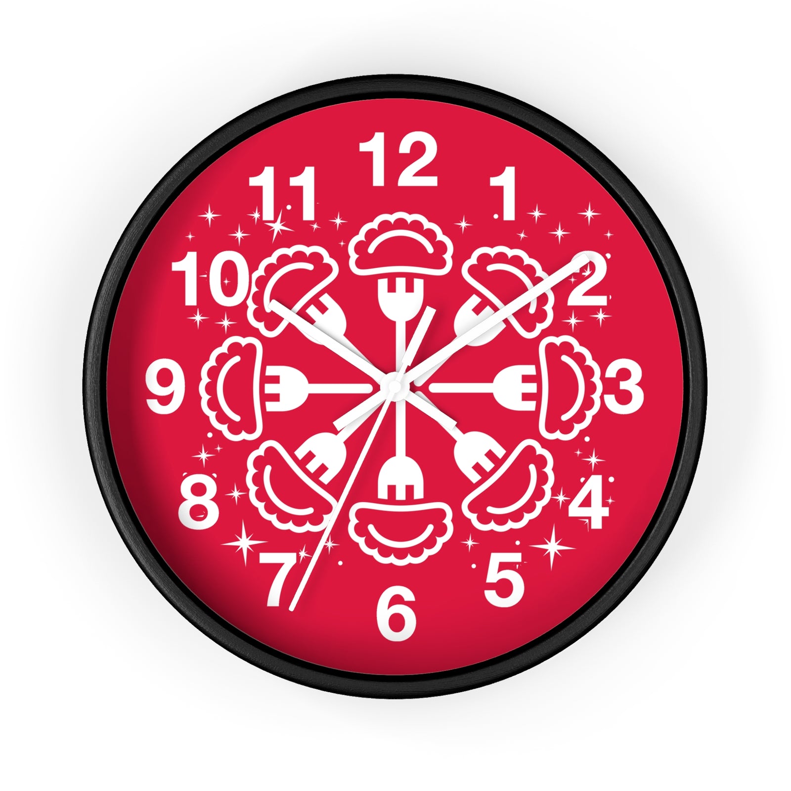Pierogi Snowflake Wall Clock
