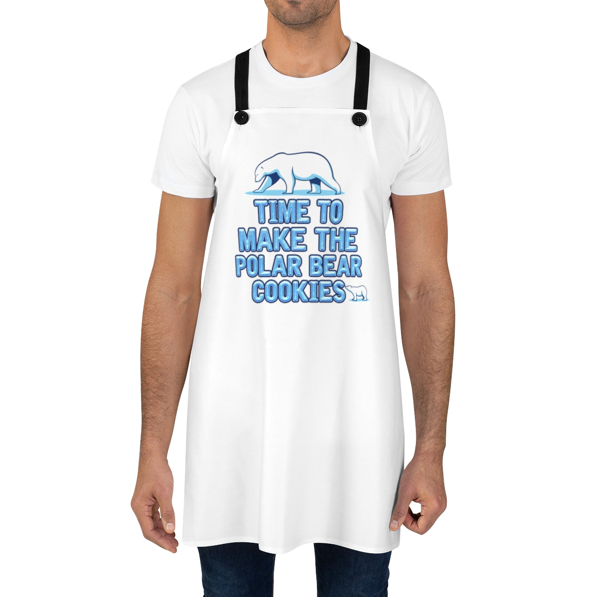 Time To Make The Polar Bear Cookies Apron Accessories Printify