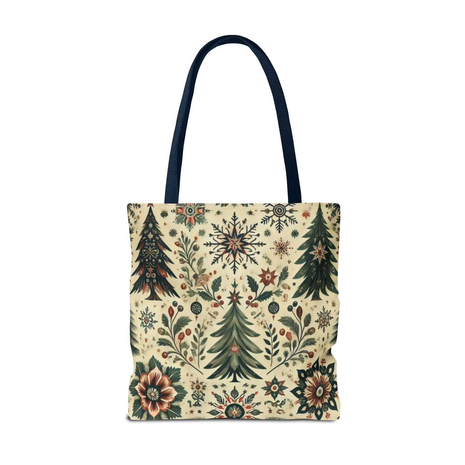 Vintage Retro Christmas Tree Holiday Tote Bag