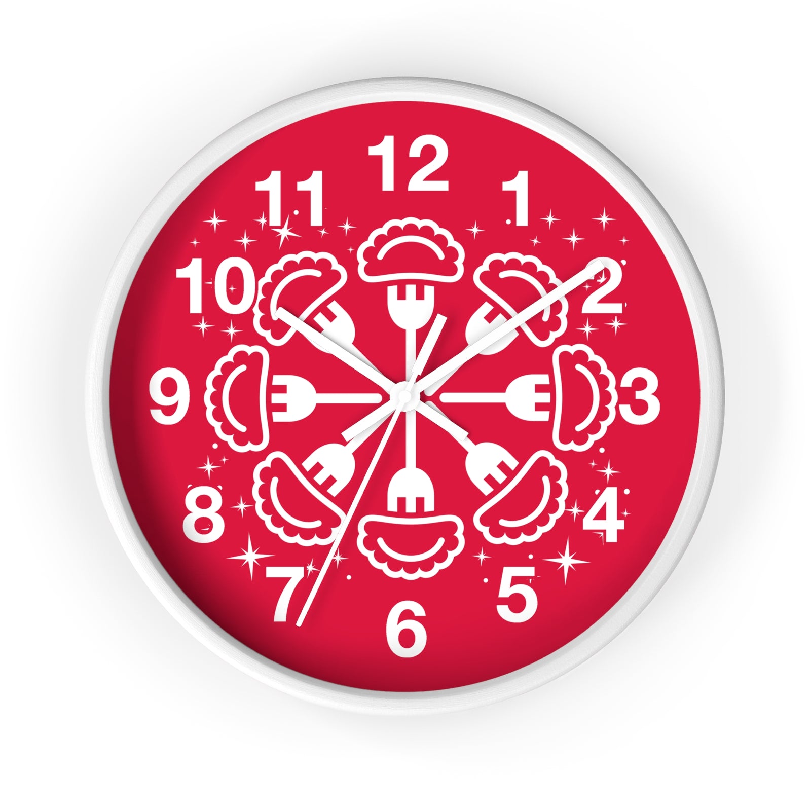 Pierogi Snowflake Wall Clock
