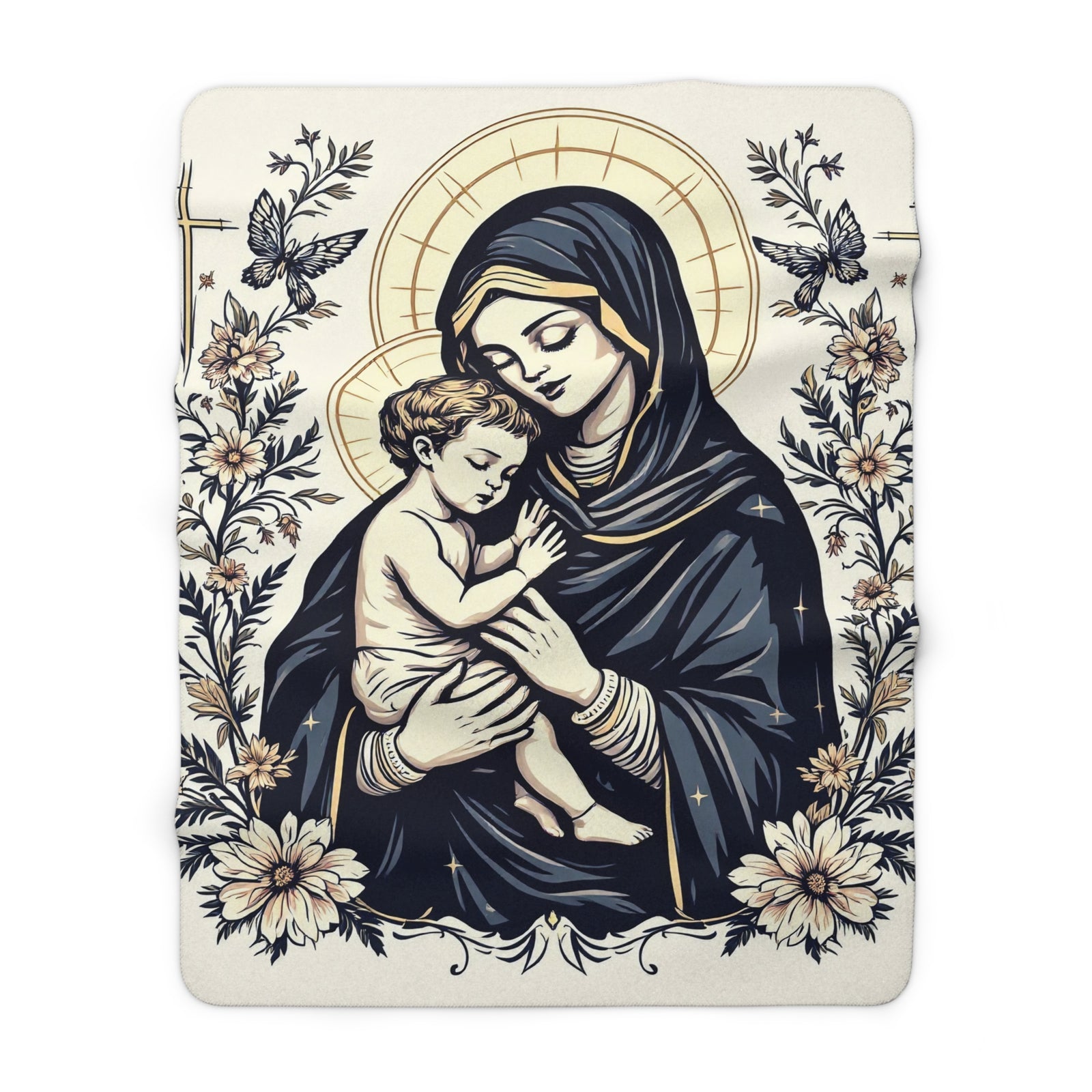 Mary & Child Sherpa Fleece Blanket