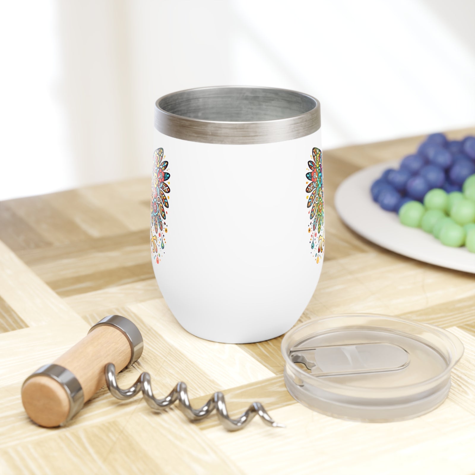 Floral Polish Eagle Wine Tumbler