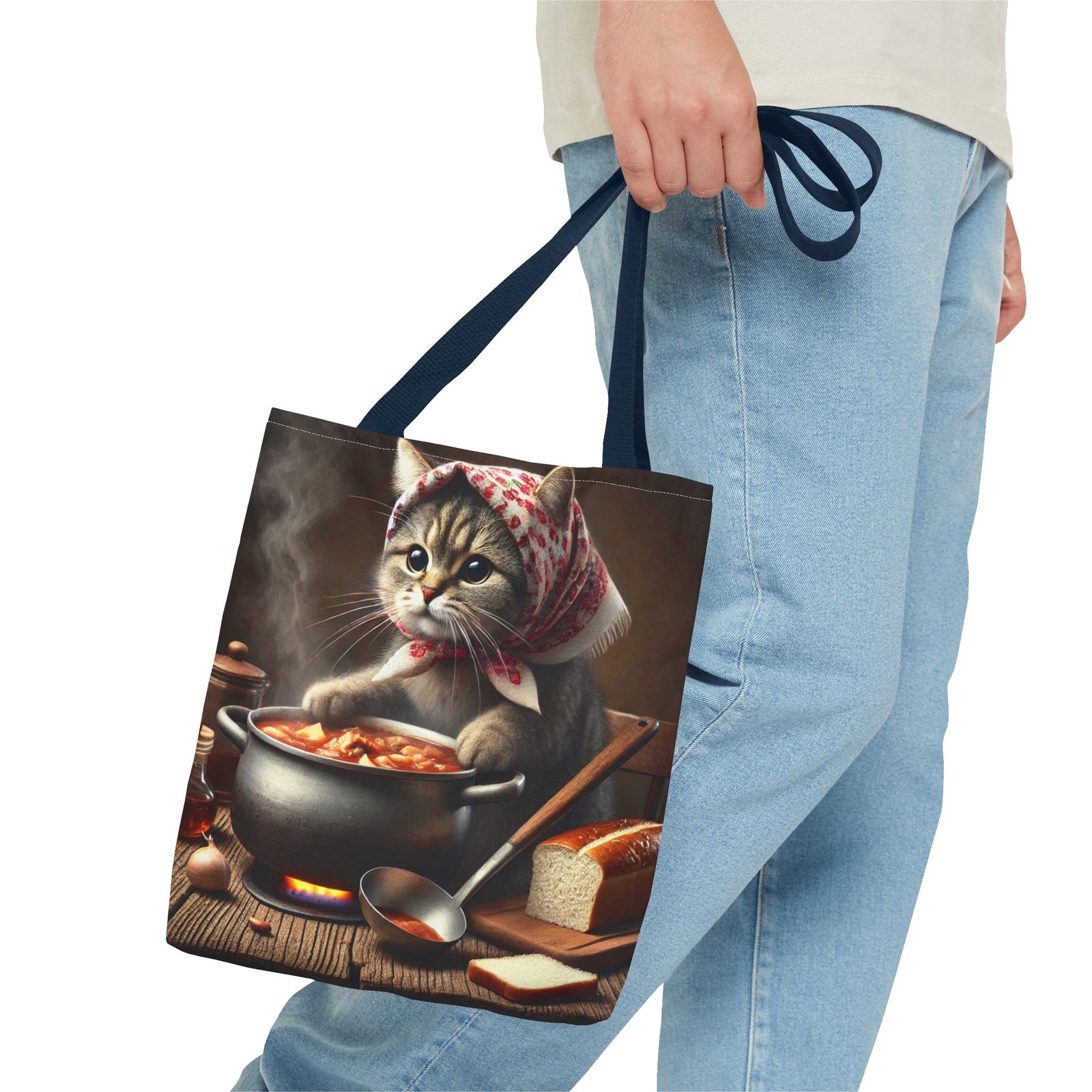 Cute Polish Cat Cooking Bigos Tote Bag