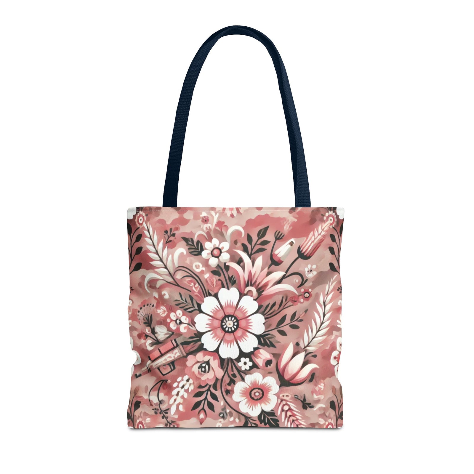 Pink Camouflage Floral Pattern Tote Bag