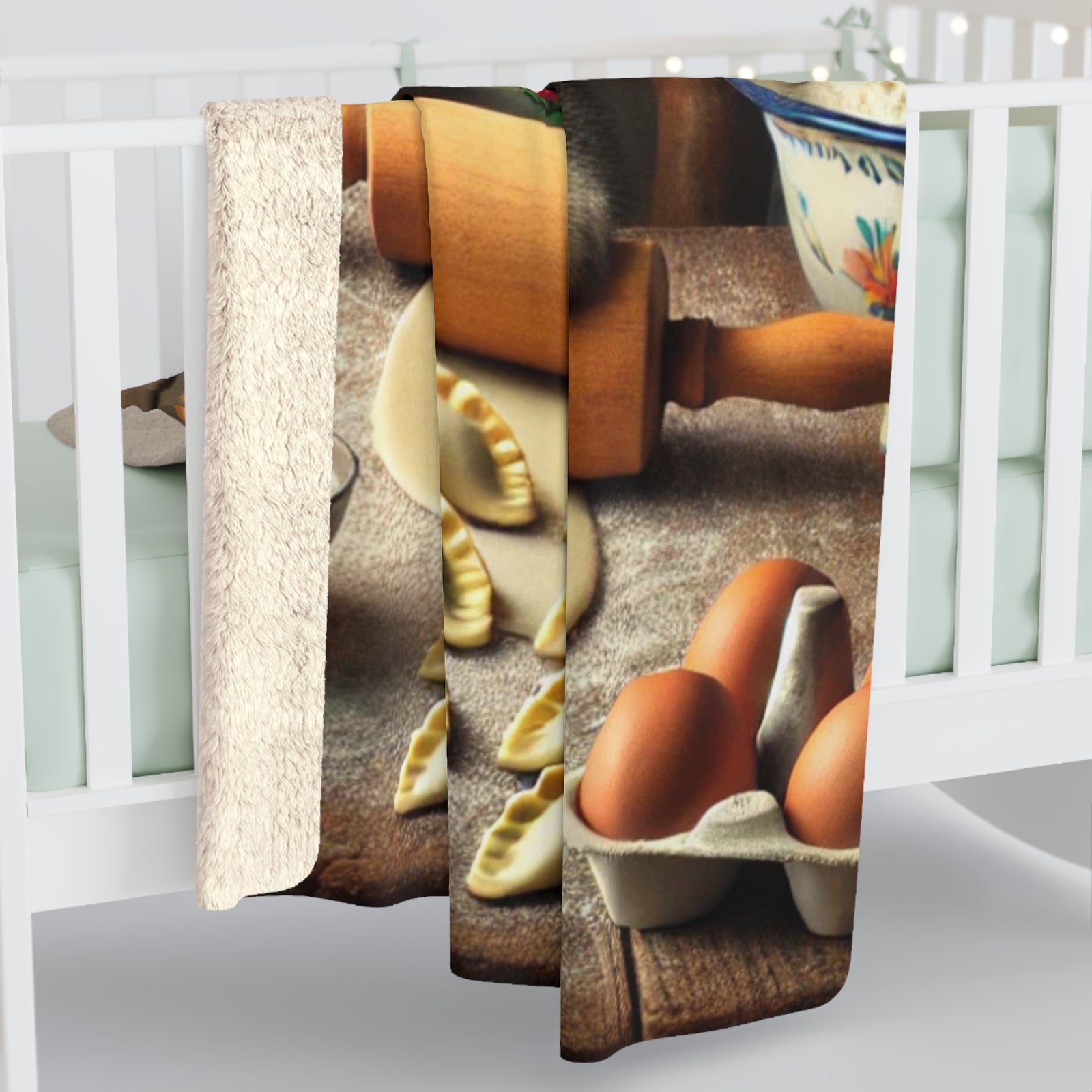 Pierogi Cat Sherpa Fleece Blanket