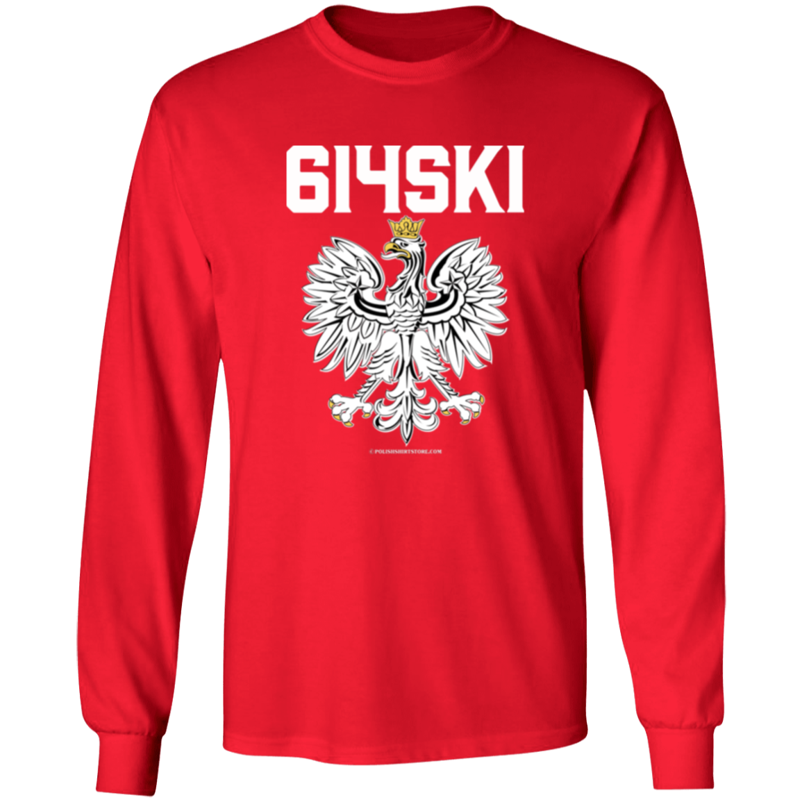 614SKI Apparel CustomCat G540 LS T-Shirt Red S