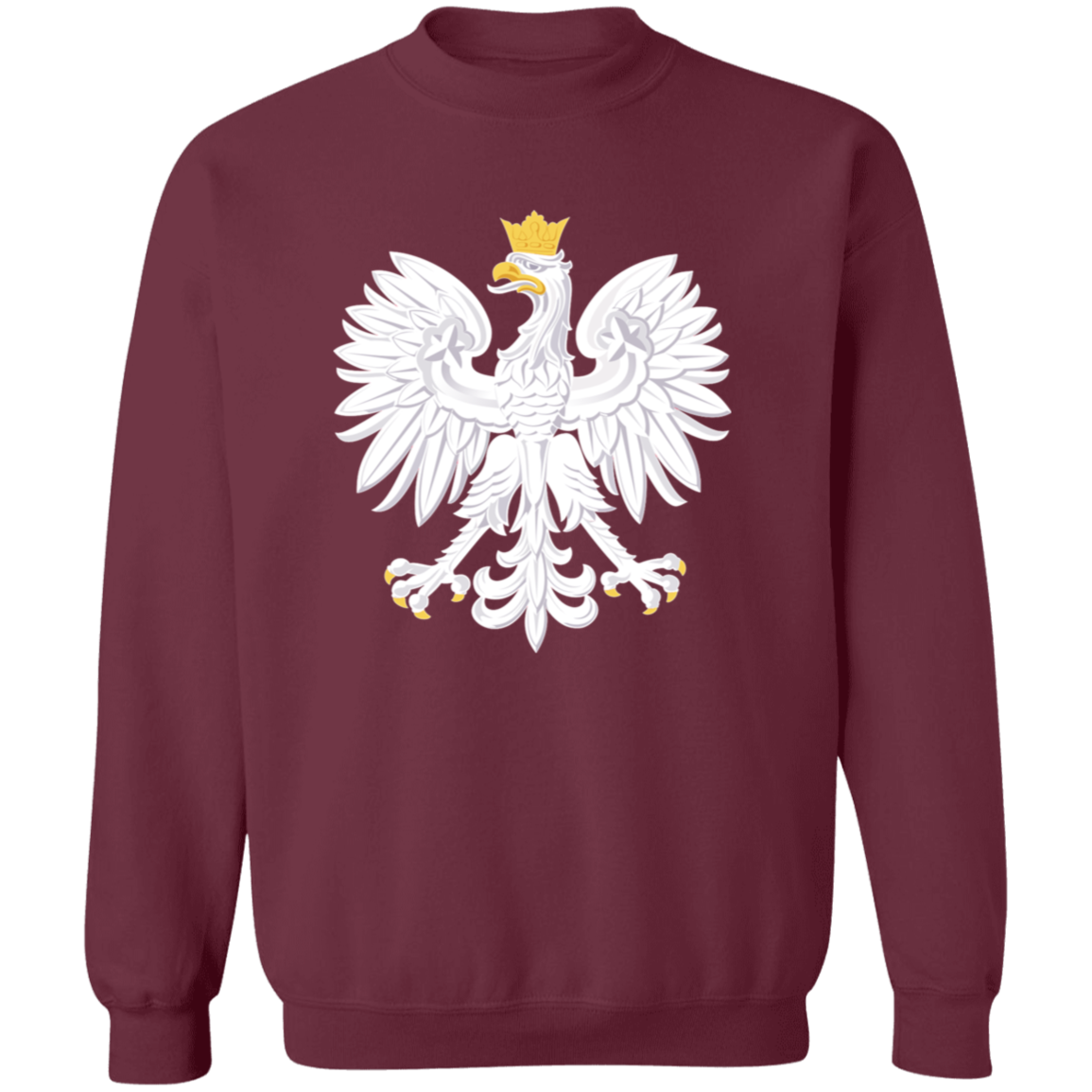 Polish Eagle Sweatshirt Sweatshirts CustomCat Maroon S