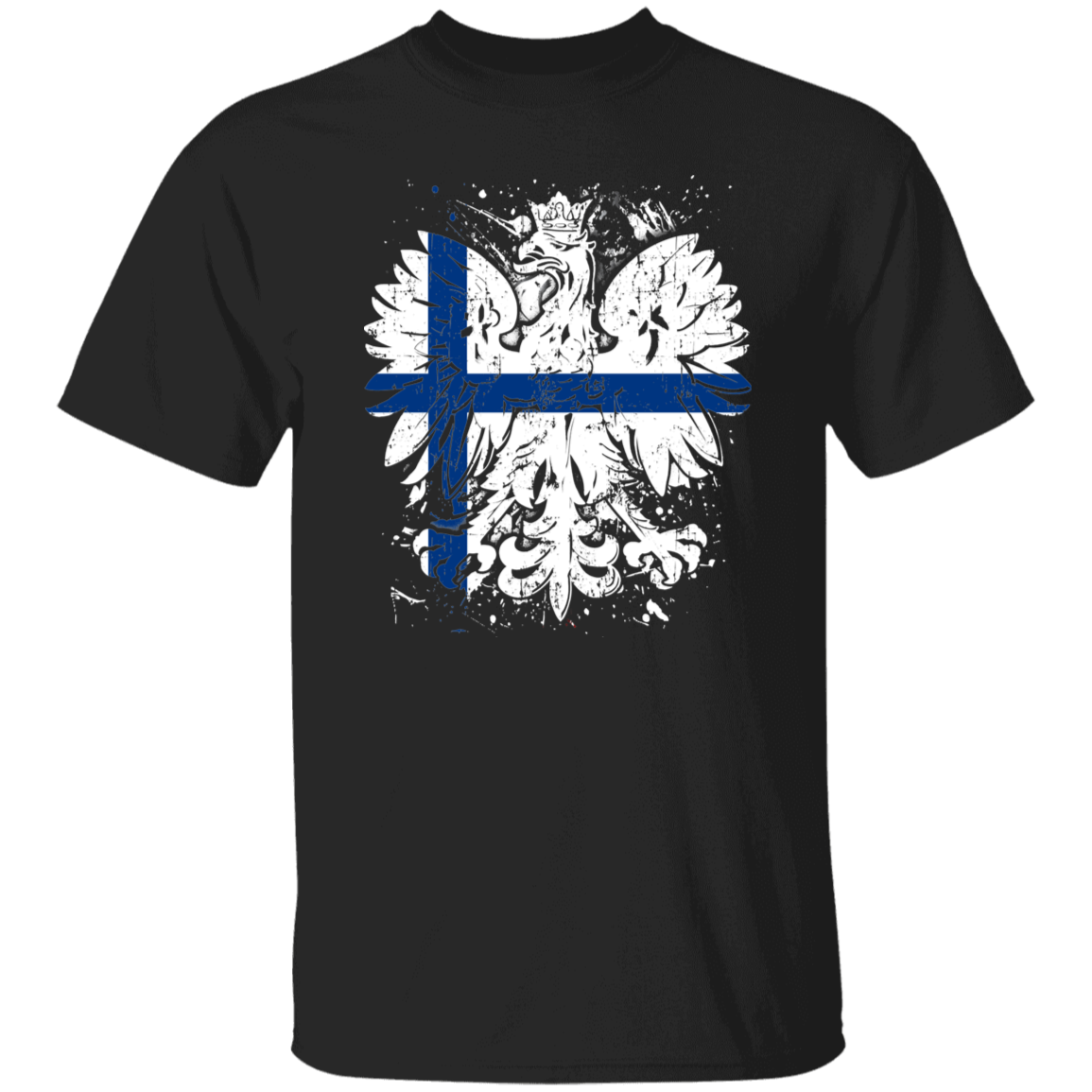 Polish Finnish Heritage T-Shirts CustomCat Black S