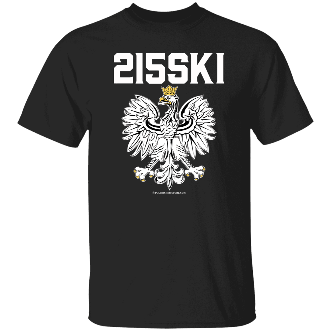 Philadelphia Pennsylvania | Area Code 215 | 215SKI Apparel CustomCat G500 5.3 oz. T-Shirt Black S
