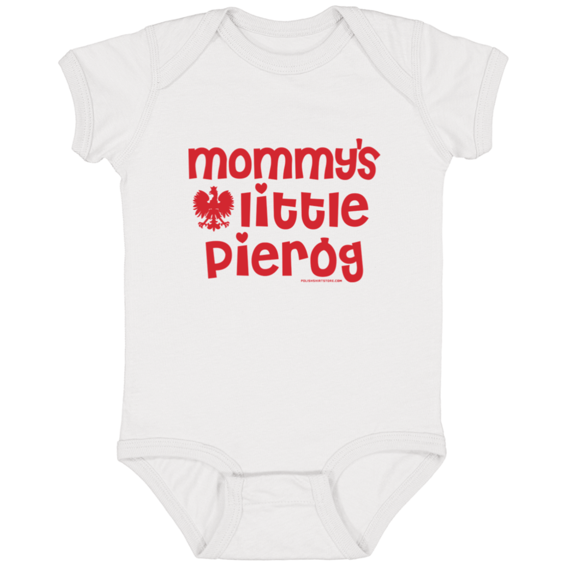 Mommy's Little Pierogi Infant Bodysuit Baby CustomCat White Newborn