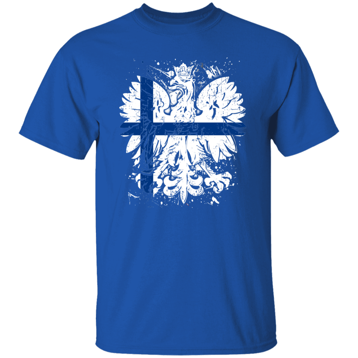 Polish Finnish Heritage T-Shirts CustomCat Royal S