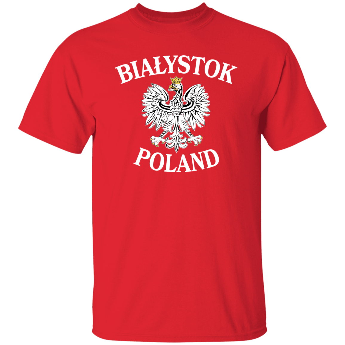 Bialystok Poland T-Shirt T-Shirts CustomCat Red S