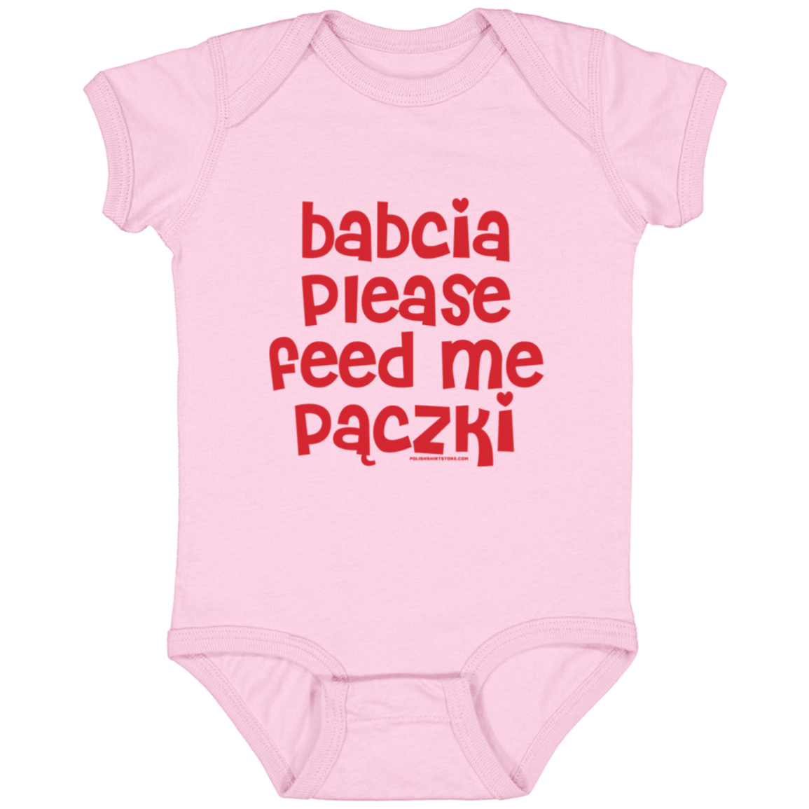Babcia Please Feed Me Paczki Infant Bodysuit Baby CustomCat Pink Newborn