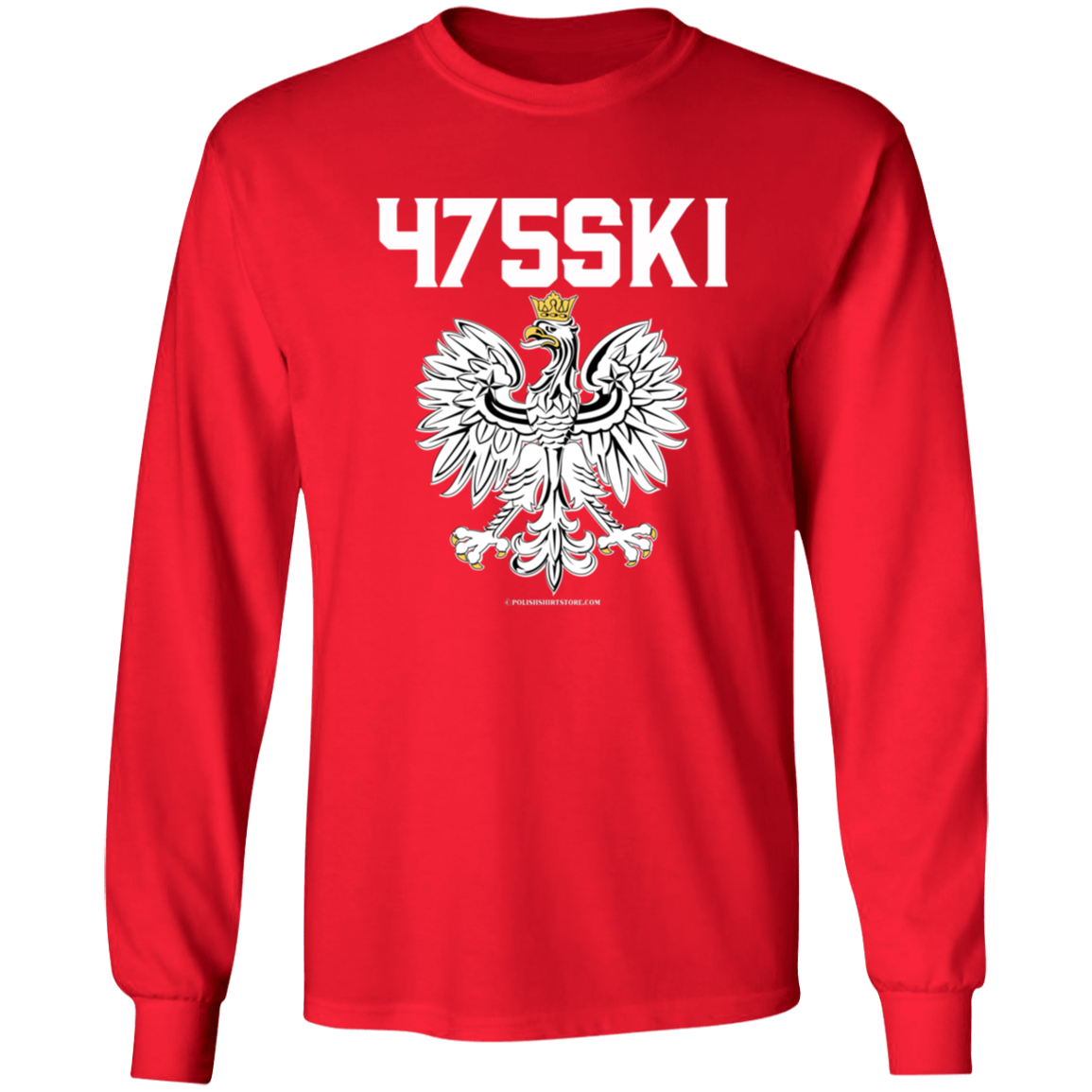Bridgeport Connecticut 475SKI Apparel CustomCat G540 LS T-Shirt Red S