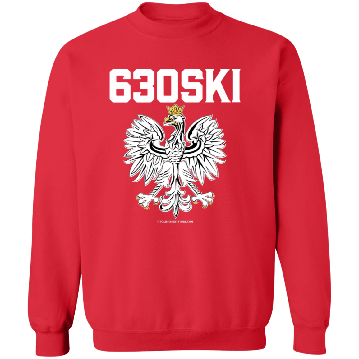 630ski Apparel CustomCat G180 Crewneck Pullover Sweatshirt Red S