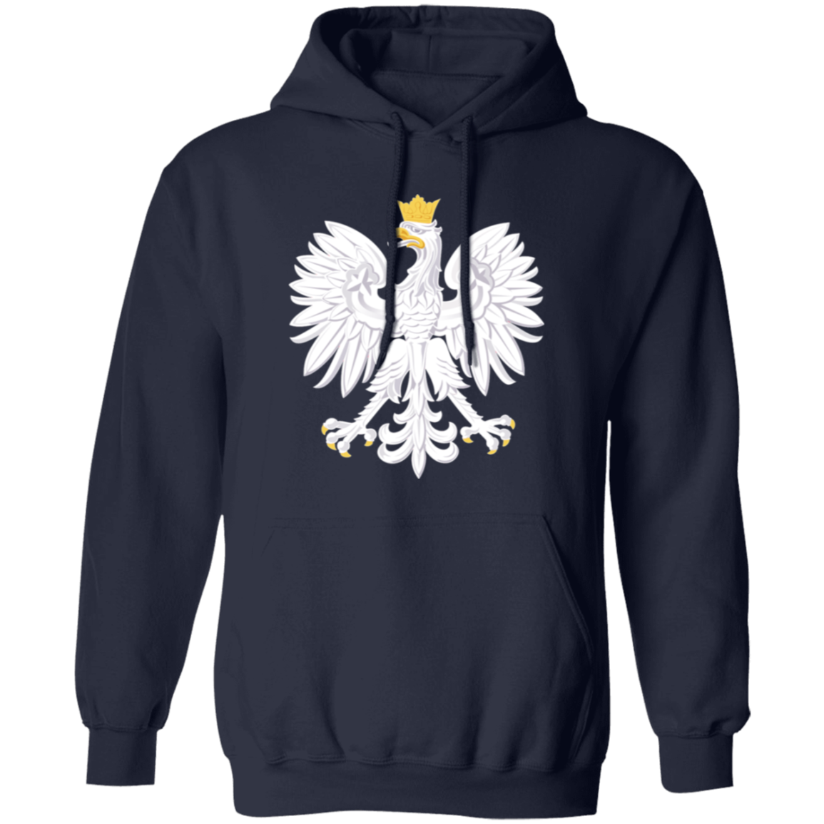 Polish Eagle Hoodie Sweatshirts CustomCat Navy S
