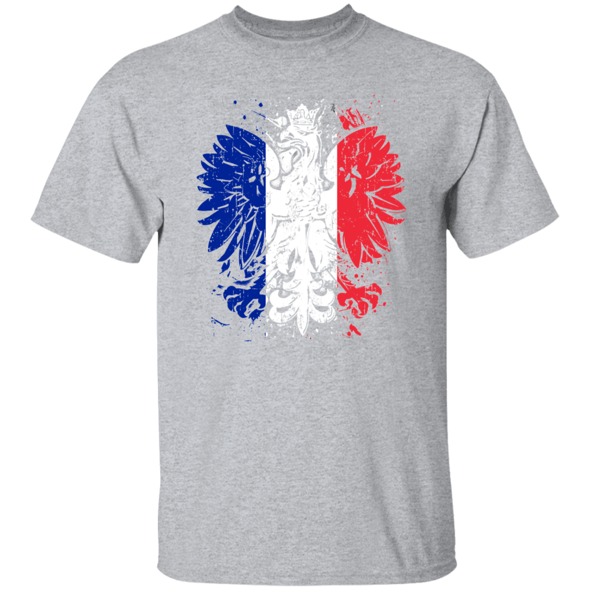 Polish French Heritage T-Shirts CustomCat Sport Grey S