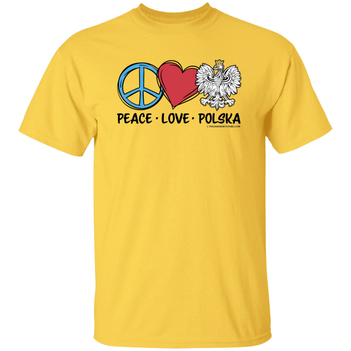 Peace Love Polska T-Shirts CustomCat Daisy S
