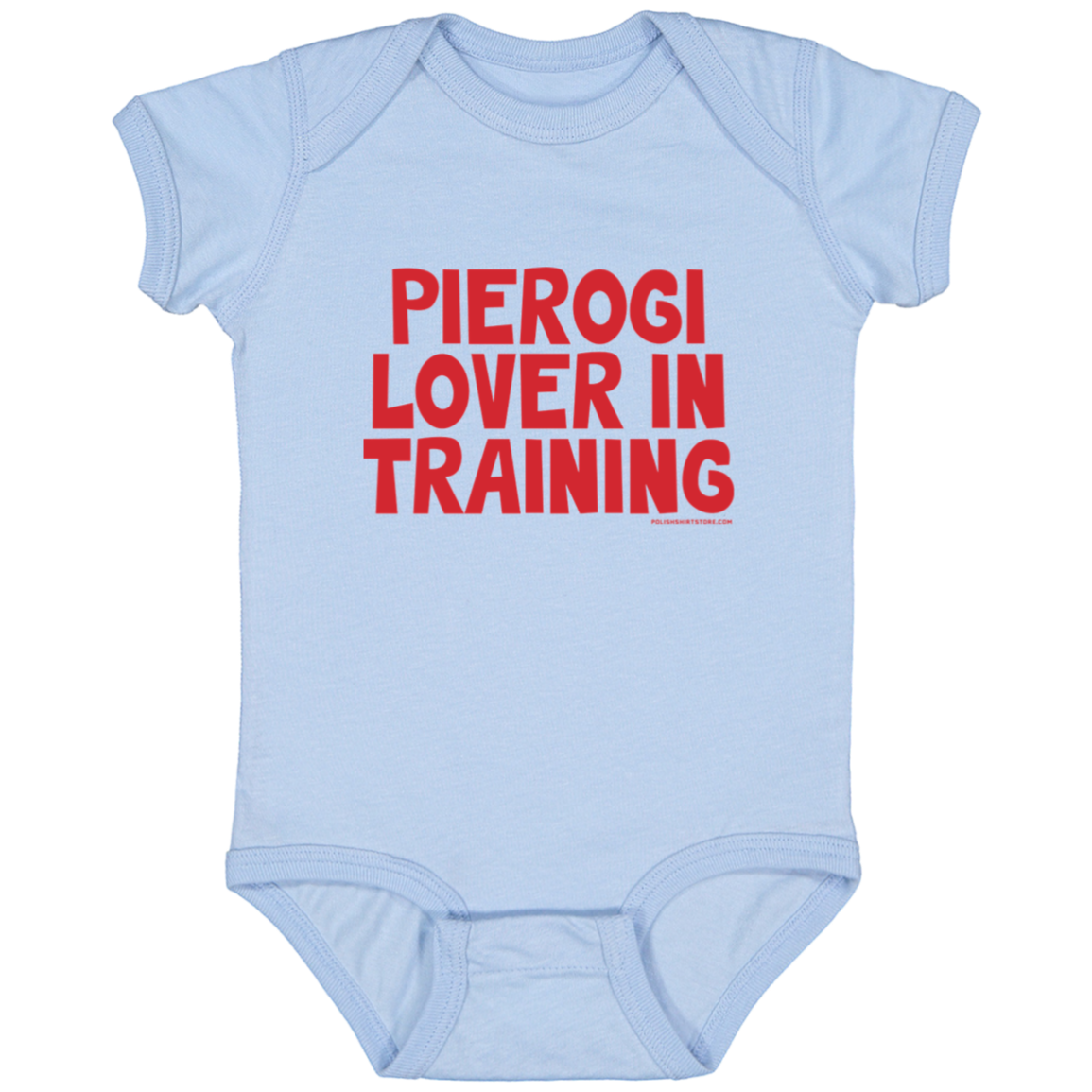 Pierogi Lover In Training Infant Bodysuit Baby CustomCat Light Blue Newborn