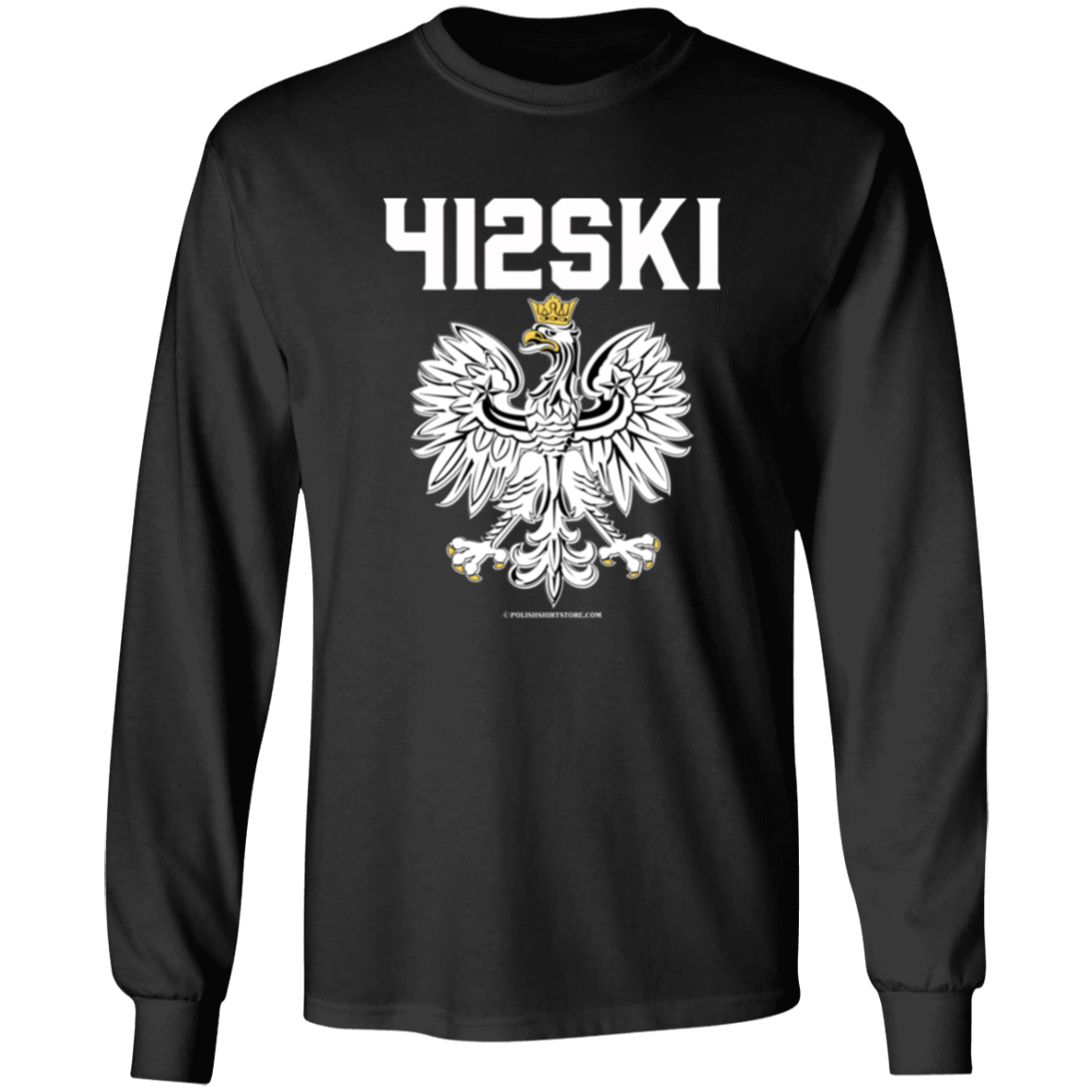 412SKI Apparel CustomCat G540 LS T-Shirt Black S