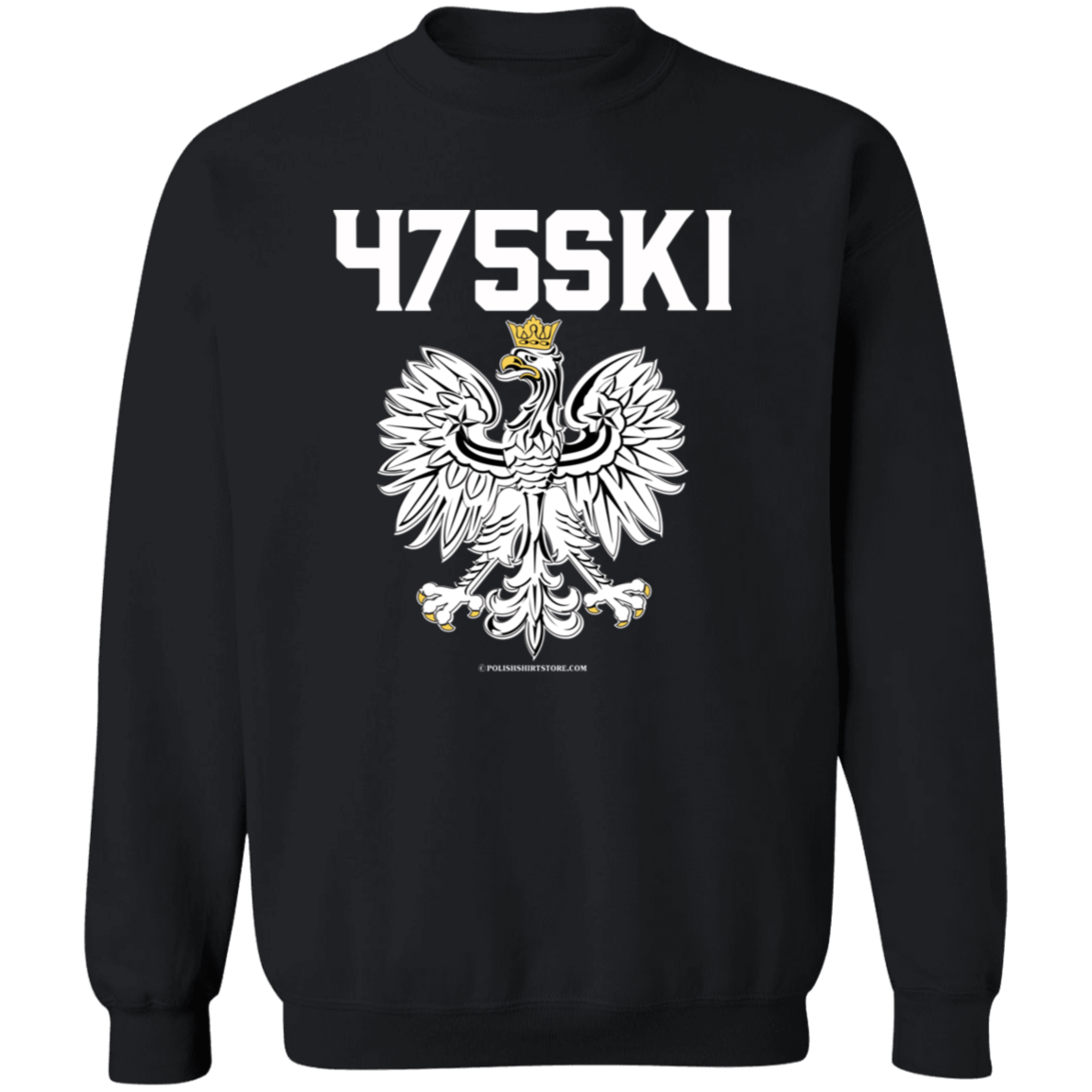 Bridgeport Connecticut 475SKI Apparel CustomCat G180 Crewneck Pullover Sweatshirt Black S