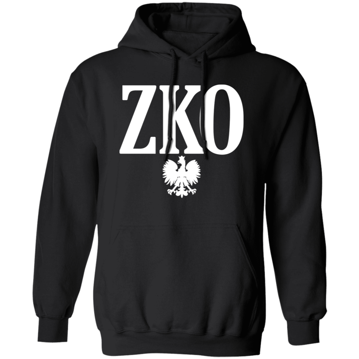 ZKO Polish Surname Ending Apparel CustomCat G185 Pullover Hoodie Black S