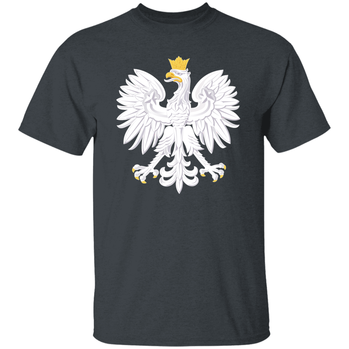 Polish Eagle T-Shirt T-Shirts CustomCat Dark Heather S