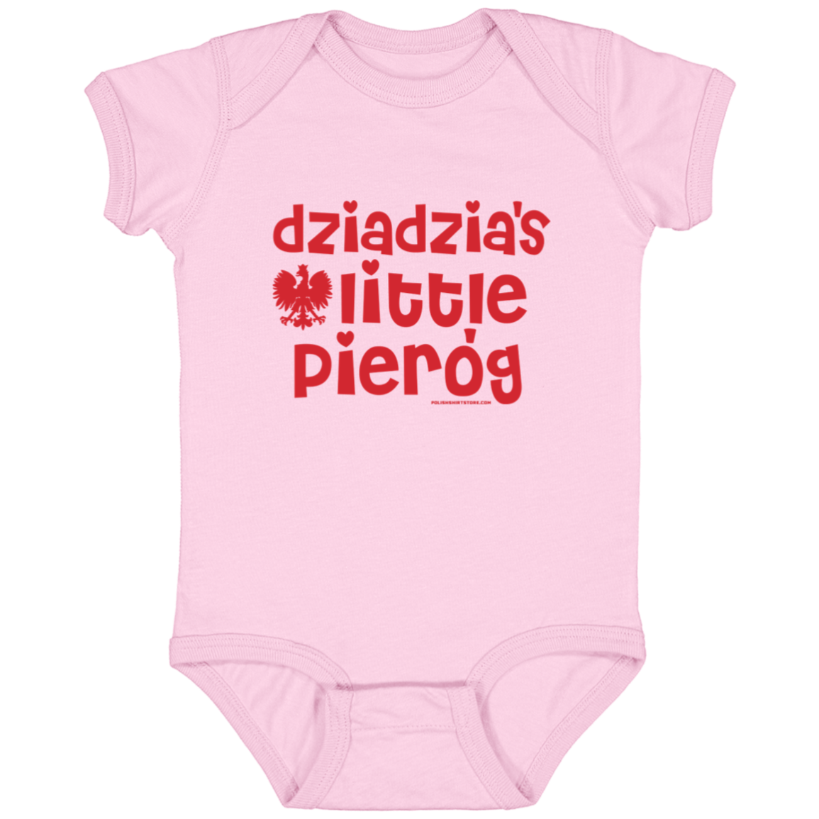 Dziadzia's Little Pierogi Infant Bodysuit Baby CustomCat Pink Newborn