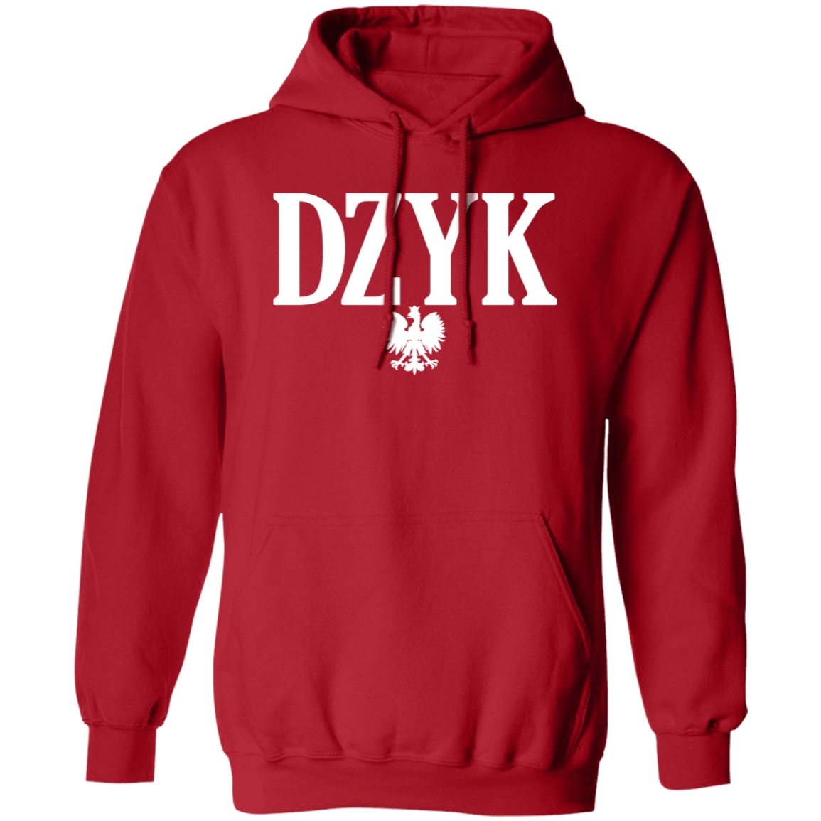 DZYK Polish Surname Ending Apparel CustomCat G185 Pullover Hoodie Red S