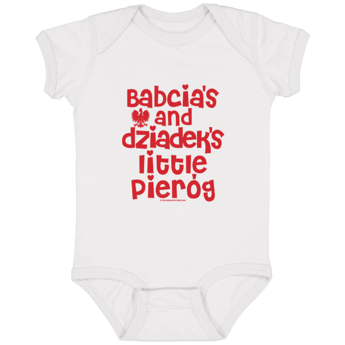Babcia & Dziadek's Little Pierog Infant Bodysuit Baby CustomCat White Newborn