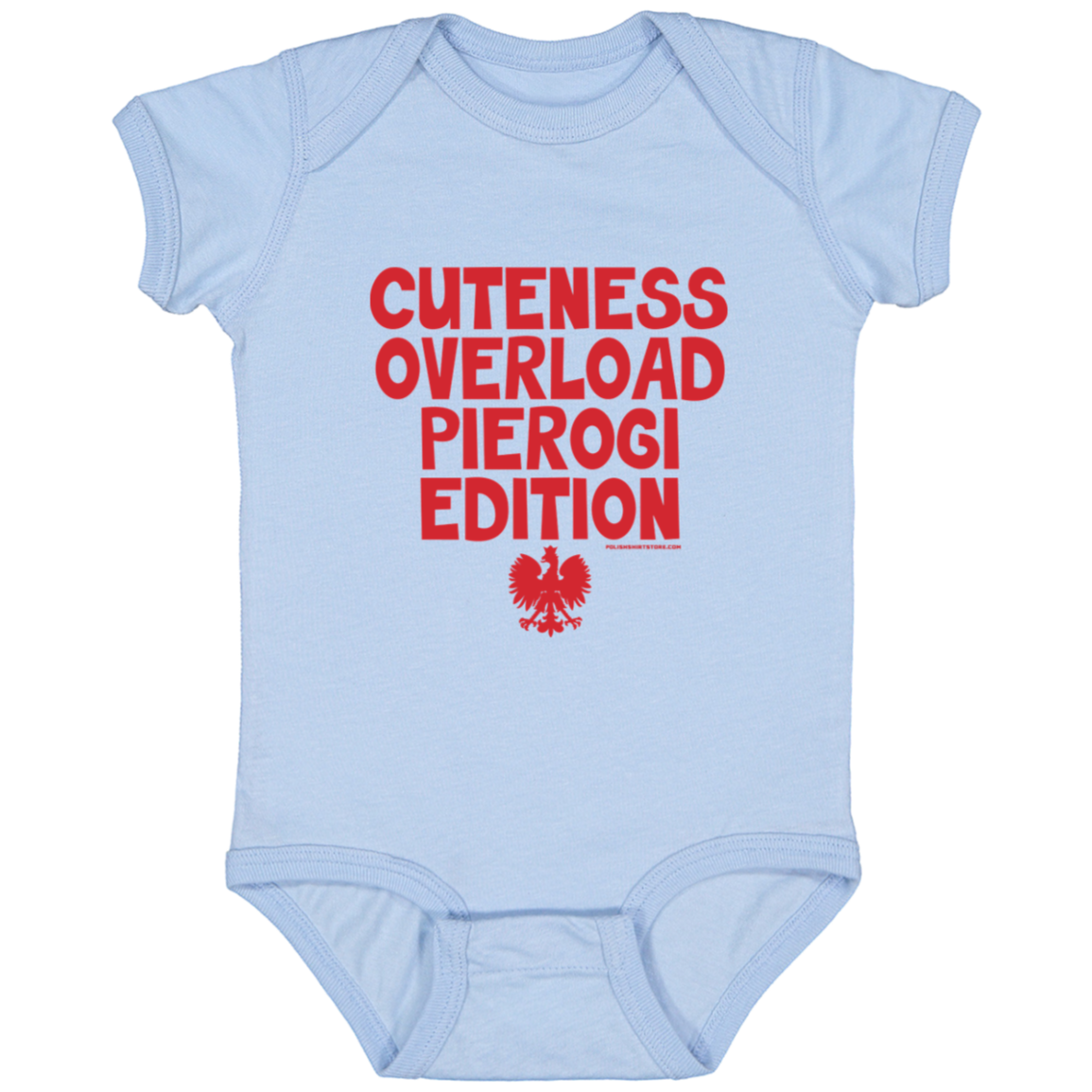 Cuteness Overlaod Pierogi Edition Infant Bodysuit Baby CustomCat Light Blue Newborn