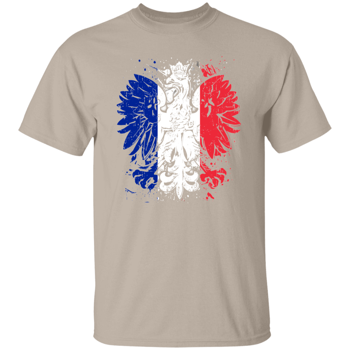 Polish French Heritage T-Shirts CustomCat Sand S