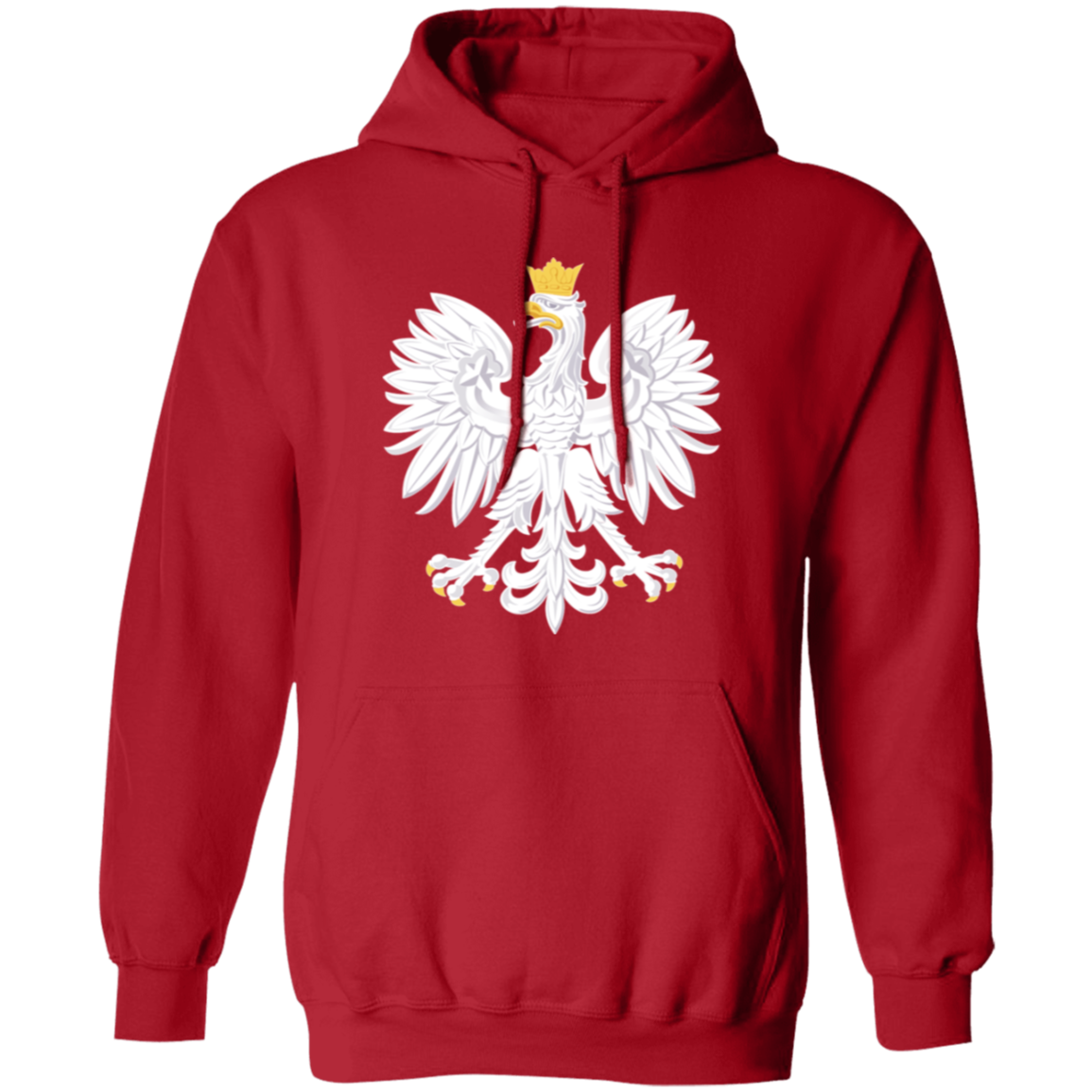Polish Eagle Hoodie Sweatshirts CustomCat Red S