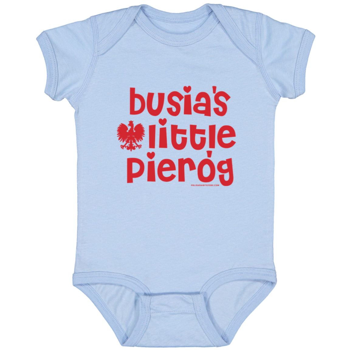 Busia's Little Pierogi Infant Bodysuit Baby CustomCat Light Blue Newborn