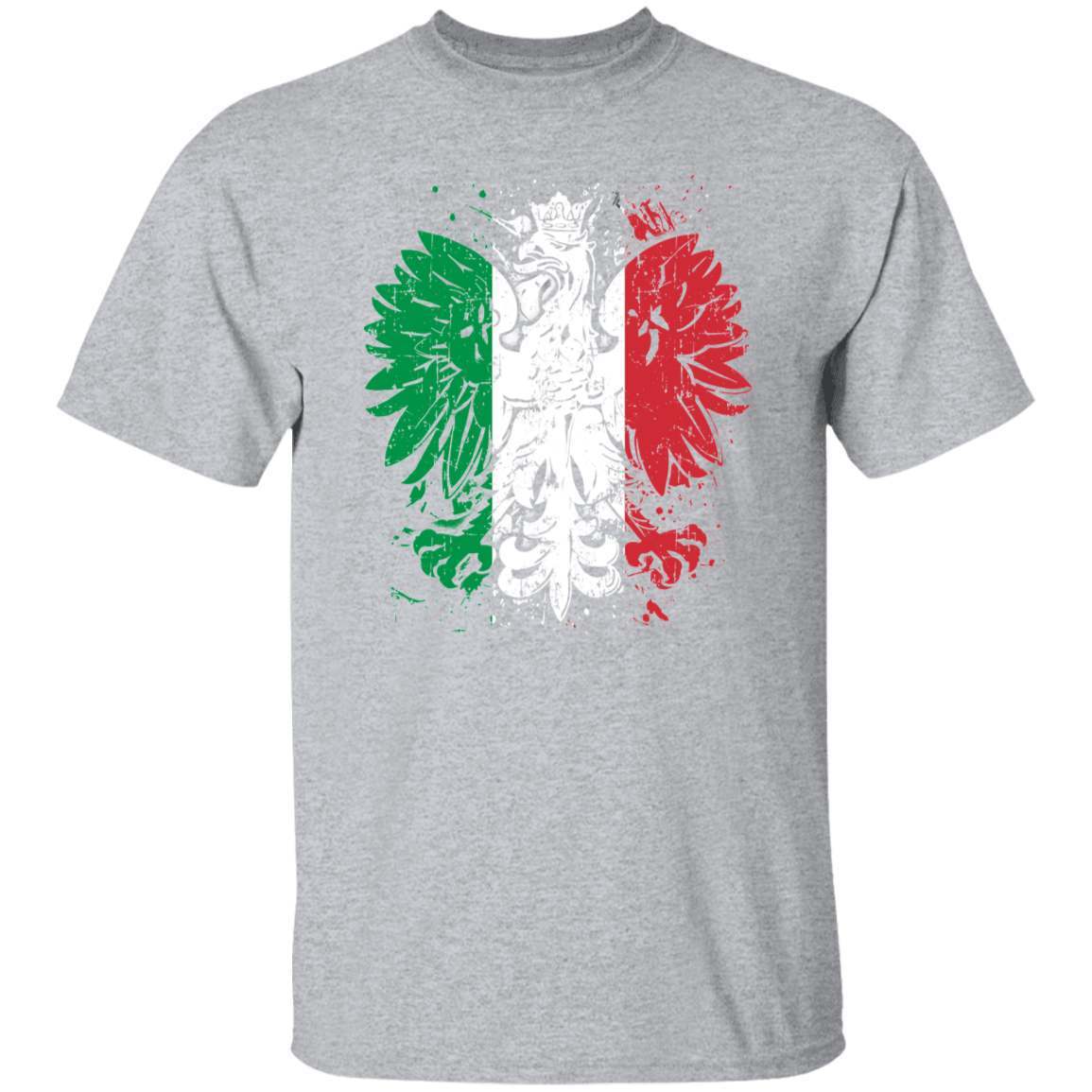 Polish Italian Heritage T-Shirts CustomCat Sport Grey S